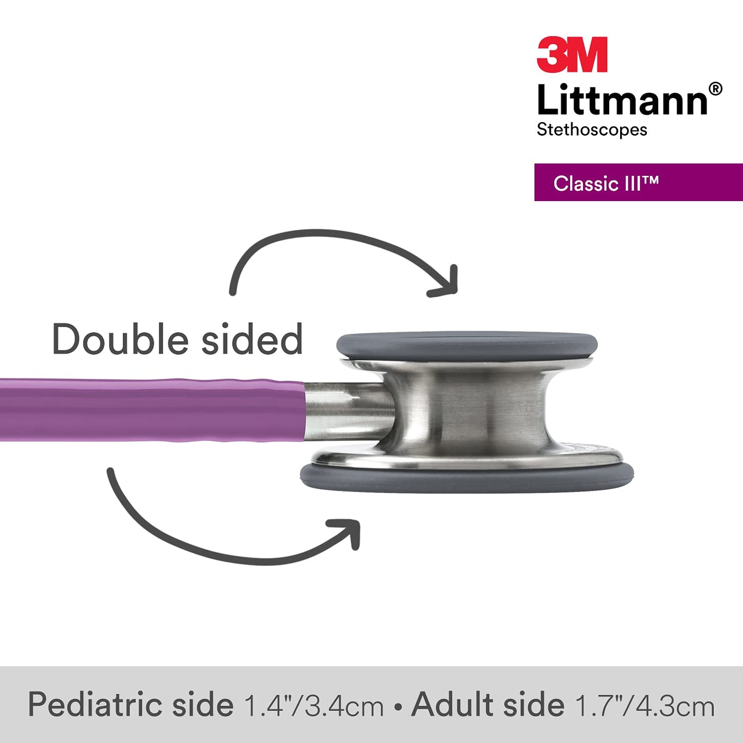 3M™ Littmann® Classic III™ Monitoring Stethoscope, Lavender Tube, 27, in, 5832