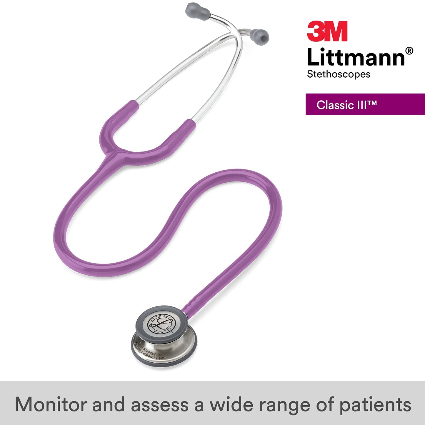 3M™ Littmann® Classic III™ Monitoring Stethoscope, Lavender Tube, 27, in, 5832