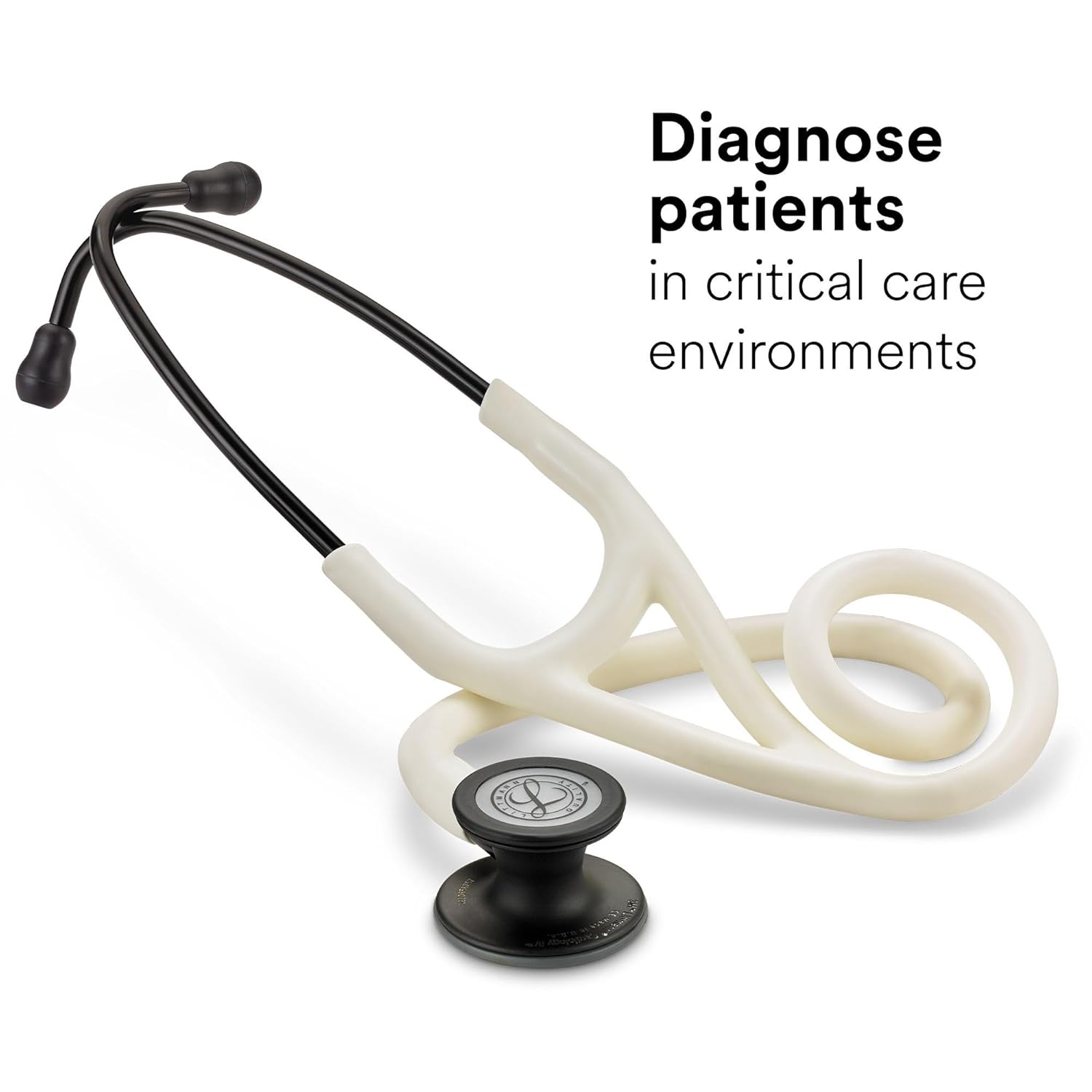 Cardiology IV 6186C with Black Finish Chestpeice and Satin Finish Tube