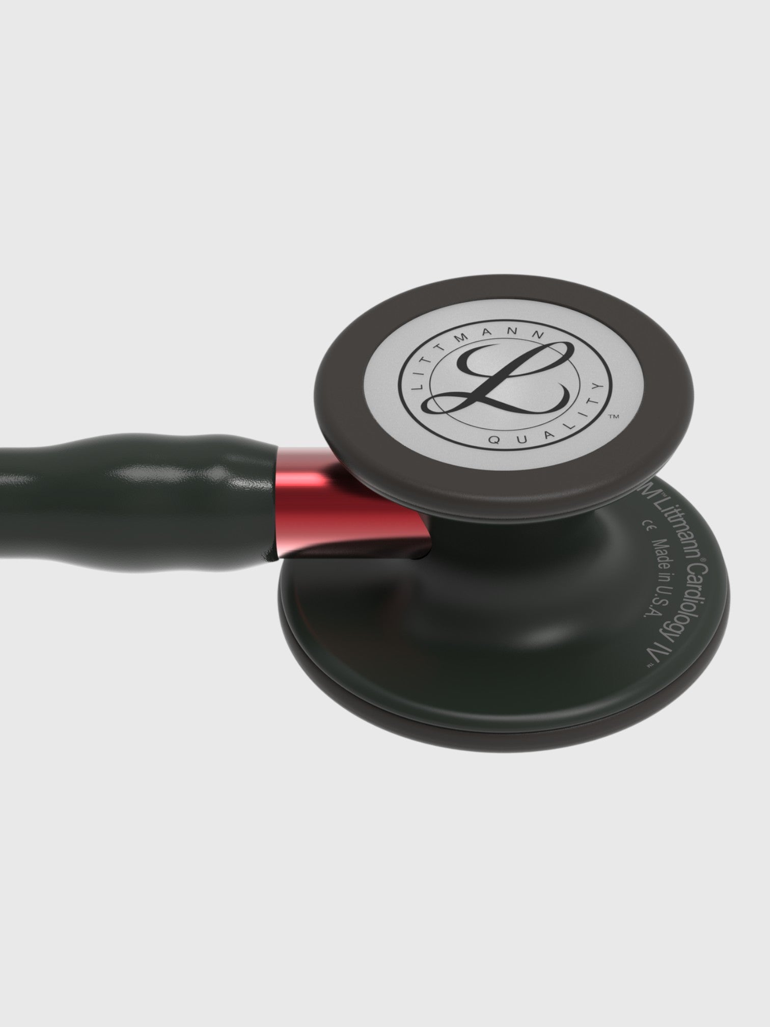 Cardiology IV 6200 with Black Finish Chestpiece, Black Tube and Red Stem