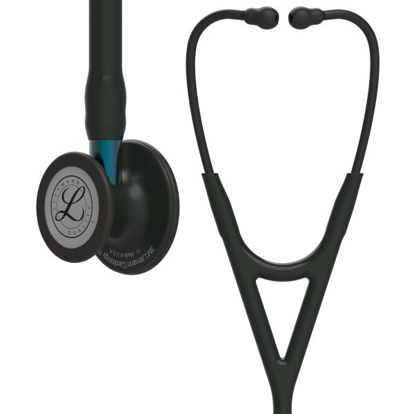 Cardiology IV 6201 with Black Finish Chestpiece, Black Tube and Blue Stem