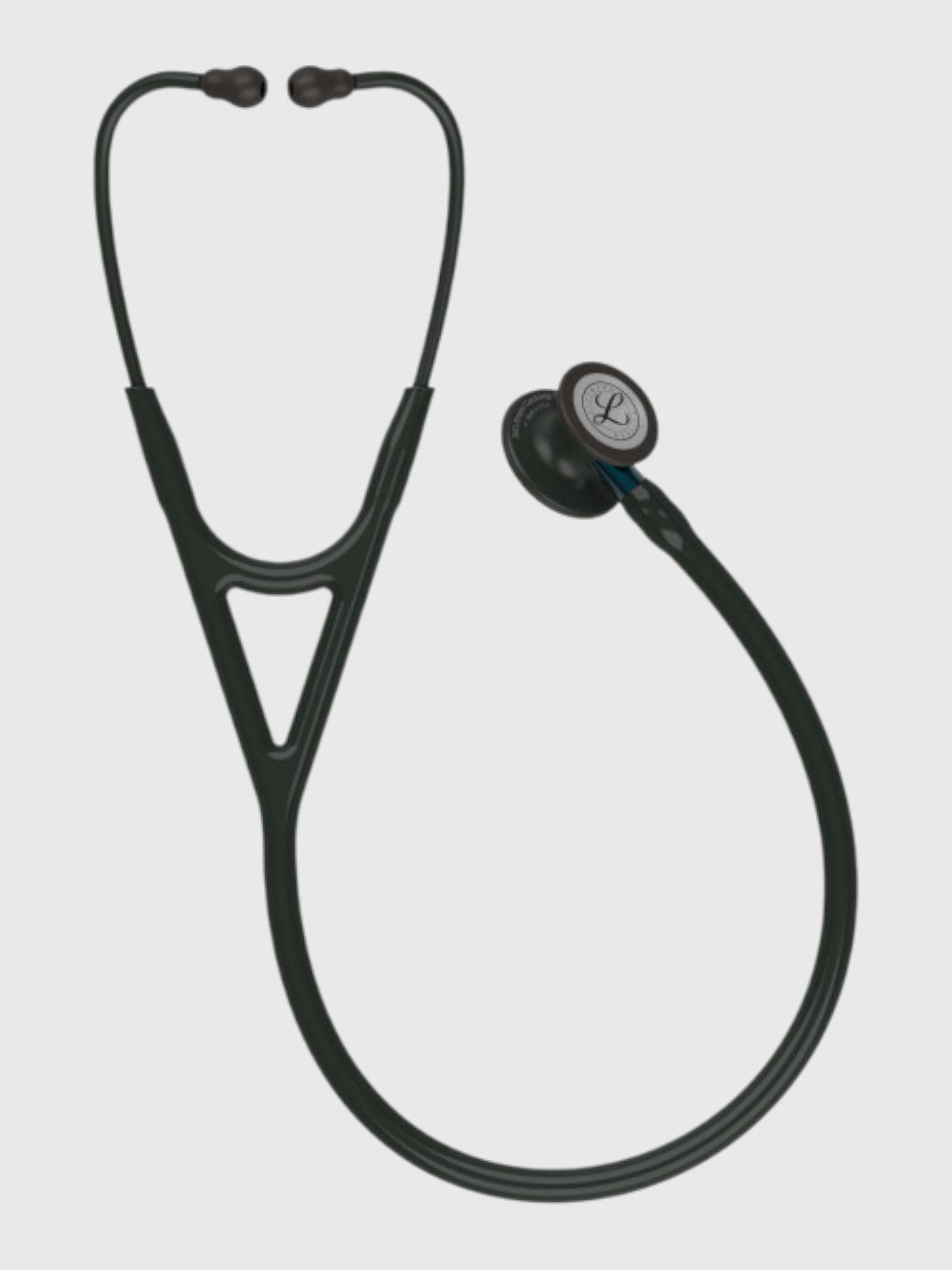 Cardiology IV 6201 with Black Finish Chestpiece, Black Tube and Blue Stem