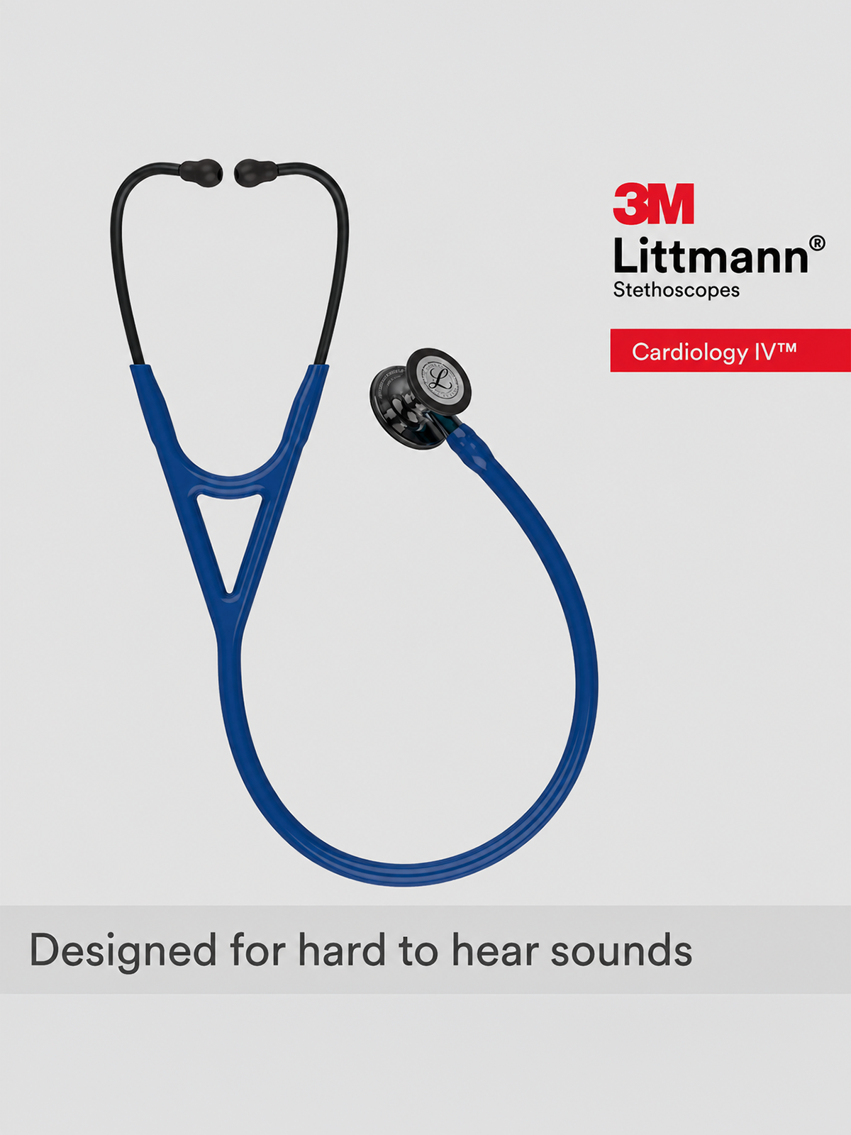 Cardiology IV 6202 with High Polish Smoke Finish Chestpiece, Navy Tube and Blue Stem