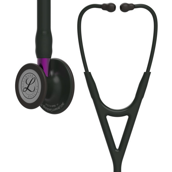 Cardiology IV 6203 with Black Finish Chestpiece, Black Tube and Violet Stem