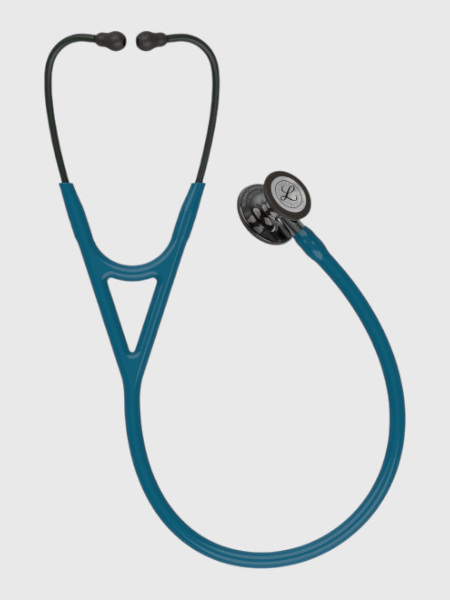 Cardiology IV 6234 with High Polish Smoke Finish Chestpiece, Caribbean blue Tube and Mirror Stem