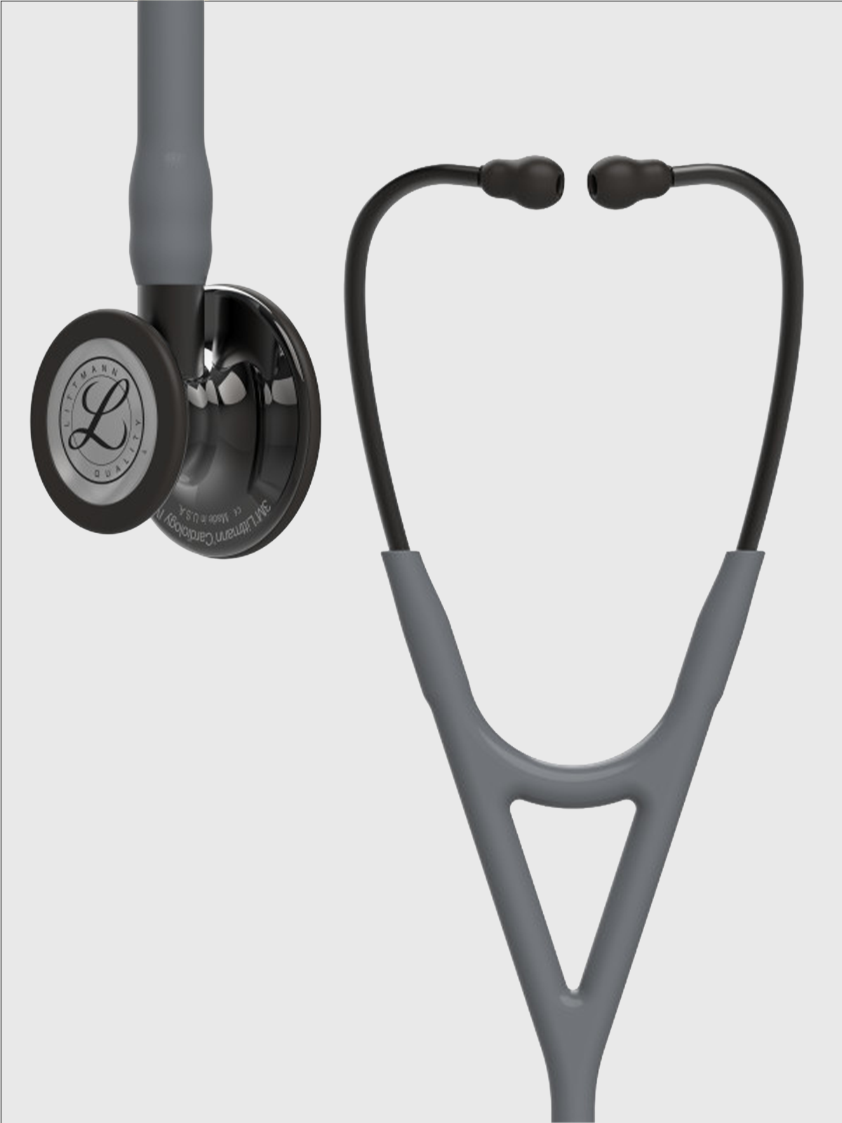Cardiology IV 6238 with High Polish Smoke Finish Chestpiece, Grey Tube and Smoke Stem