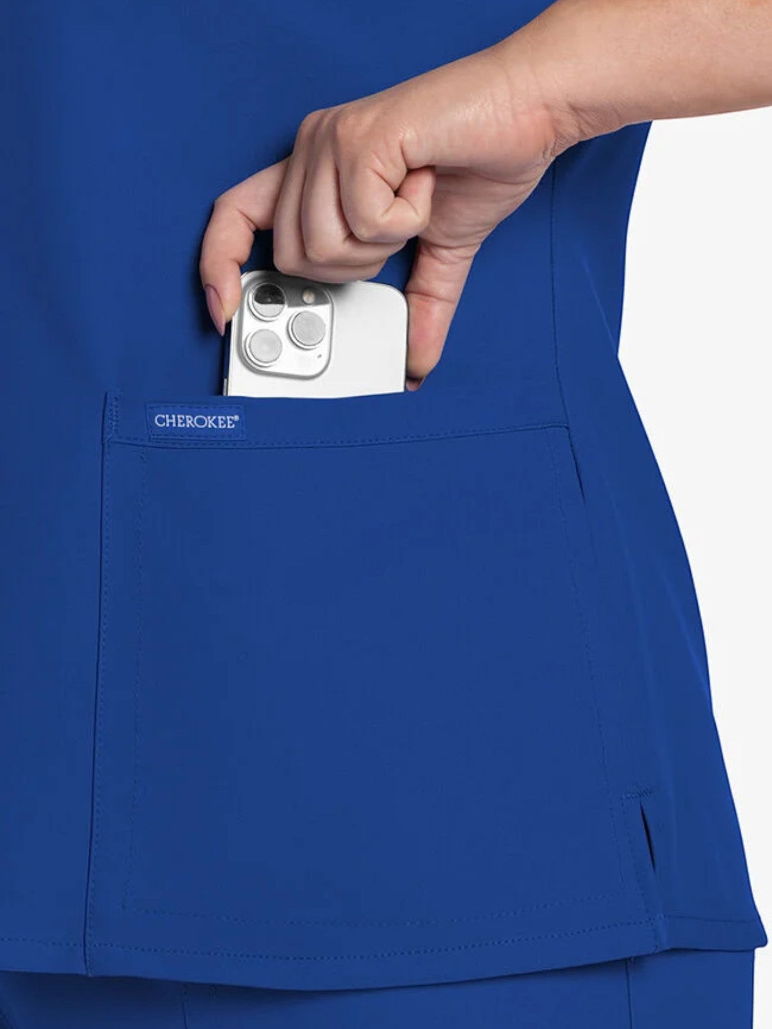 Modern V Neck 2 Pocket Unisex Scrub Top#Color_Royal Blue