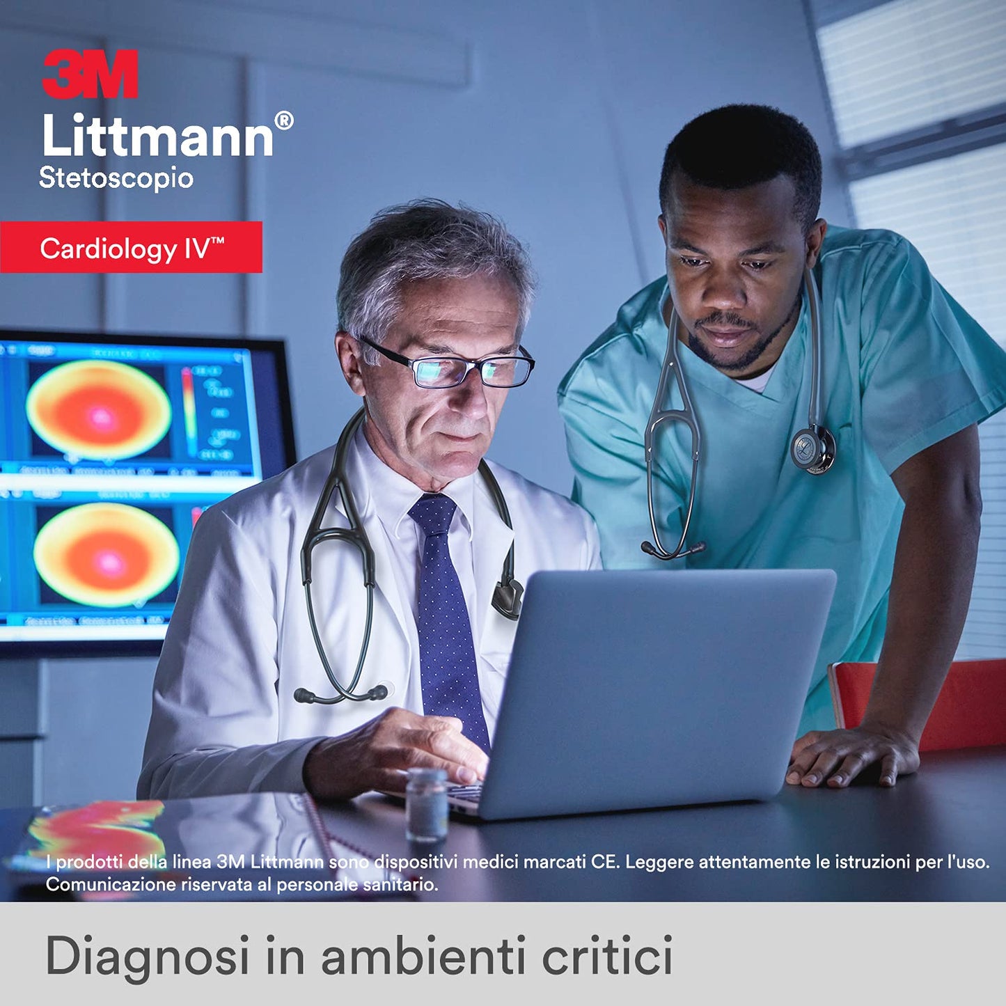 3M™ Littmann® Cardiology IV™ Diagnostic Stethoscope, High Polish Rainbow-Finish Chestpiece, Navy Tube,  Black Stem and Black Headset, 27 inch, 6242