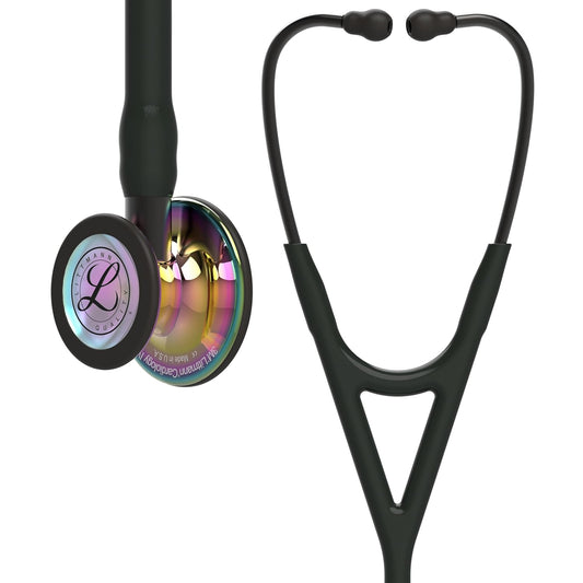 3M™ Littmann® Cardiology IV™ Diagnostic Stethoscope, High Polish Rainbow-Finish Chestpiece, Black Tube,  Smoke Stem and Smoke Headset, 27 inch, 6240