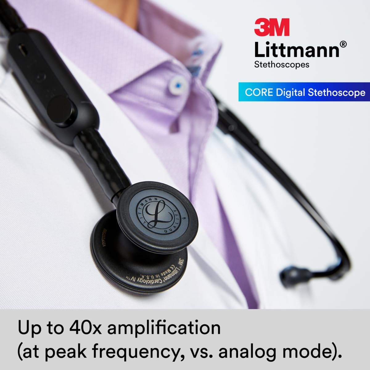 3M™ Littmann® CORE Digital Stethoscope
,8480,Black Finish