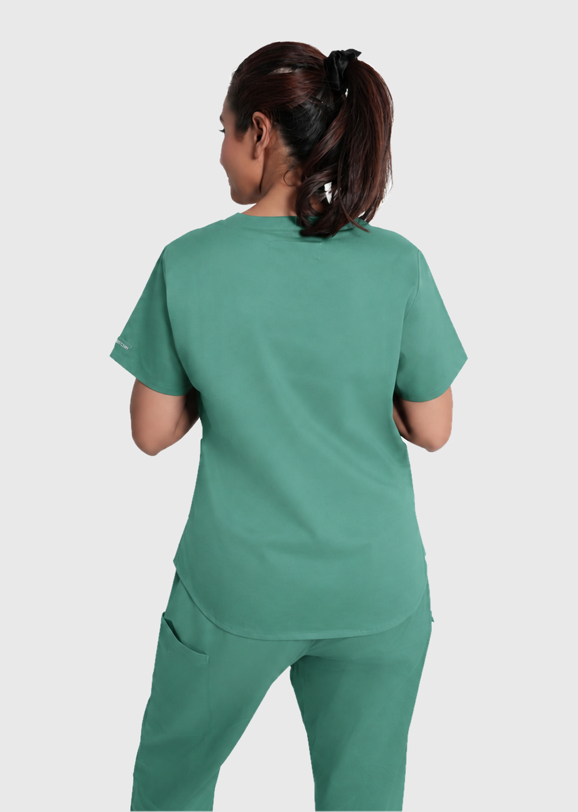 Scrub Top - Women's Cotton V-Neck 2 Pocket#color_Slate Grey
