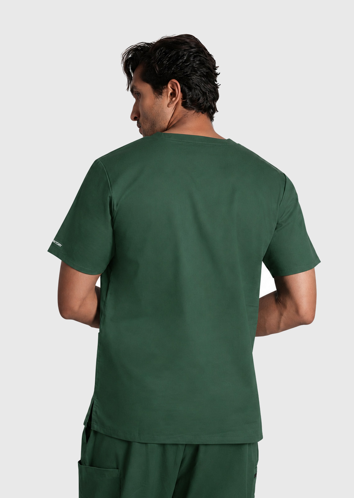 Scrub Top - Men's Cotton V-Neck 3 Pocket