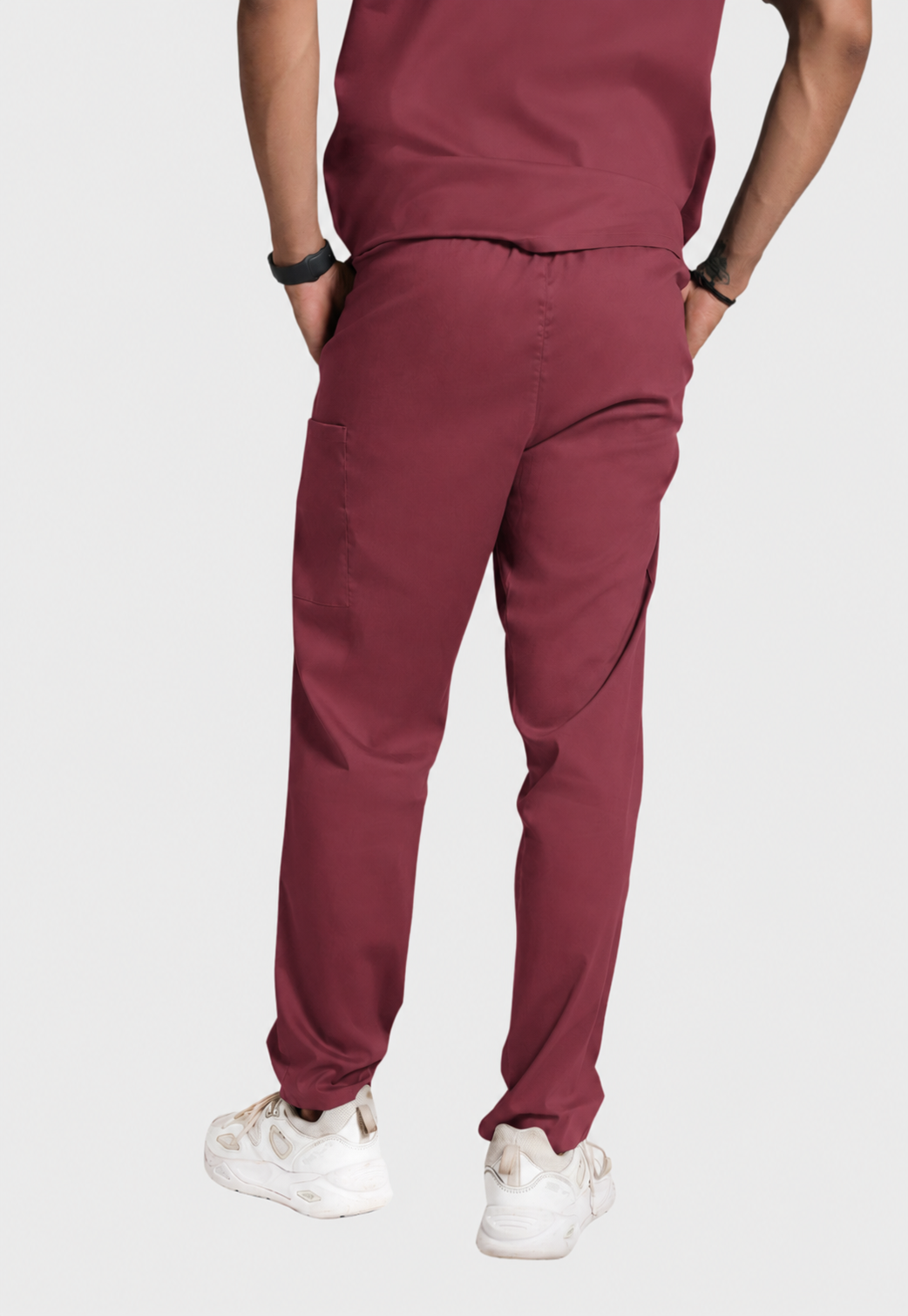 Scrub Pant - Men's Cotton 4 Pockets#color_Royal Plum