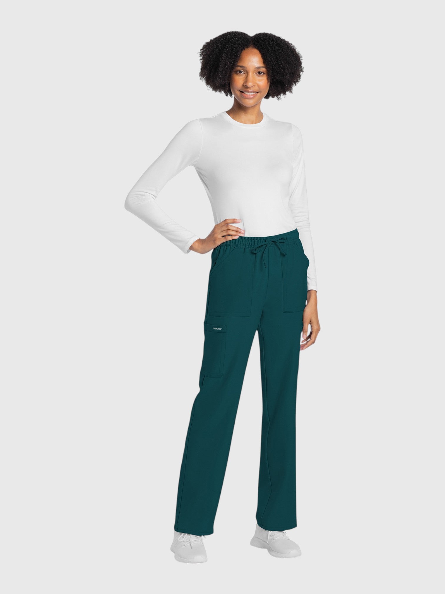 Straight Leg 4 Pocket Women’s Scrub Pant#Color_Caribbean Blue