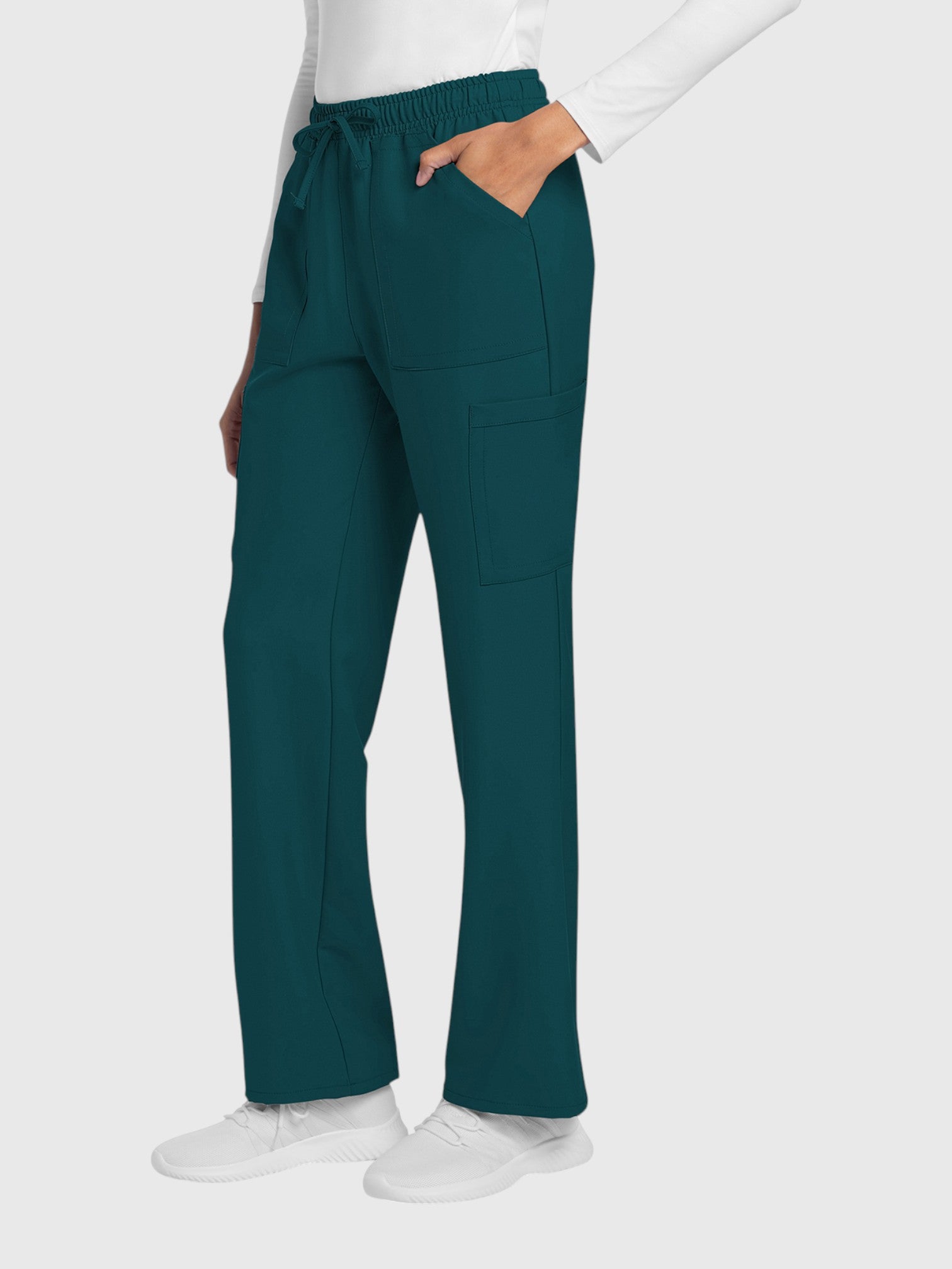 Straight Leg 4 Pocket Women’s Scrub Pant#Color_Caribbean Blue