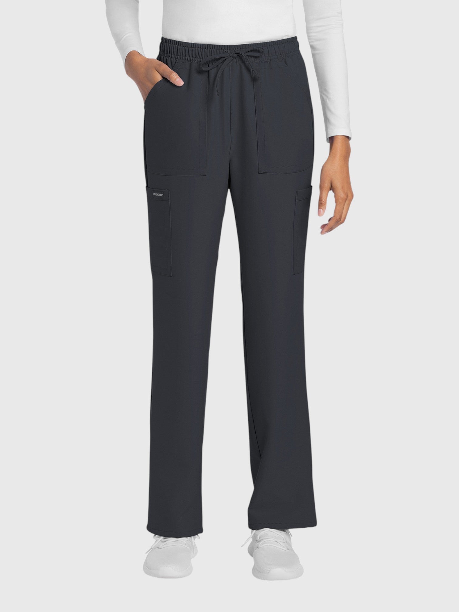 Straight Leg 4 Pocket Women’s Scrub Pant#Color_Pewter