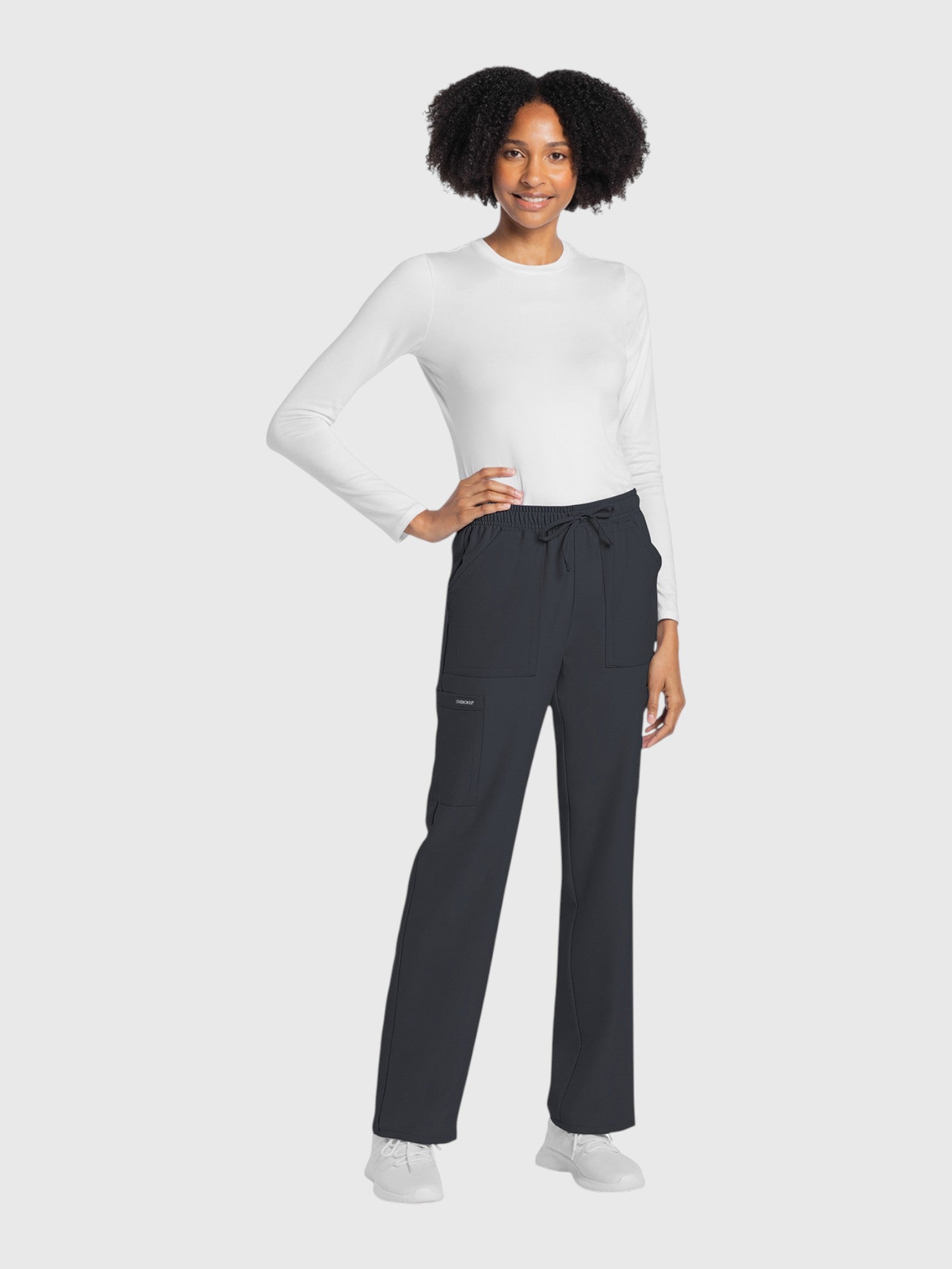 Straight Leg 4 Pocket Women’s Scrub Pant#Color_Pewter