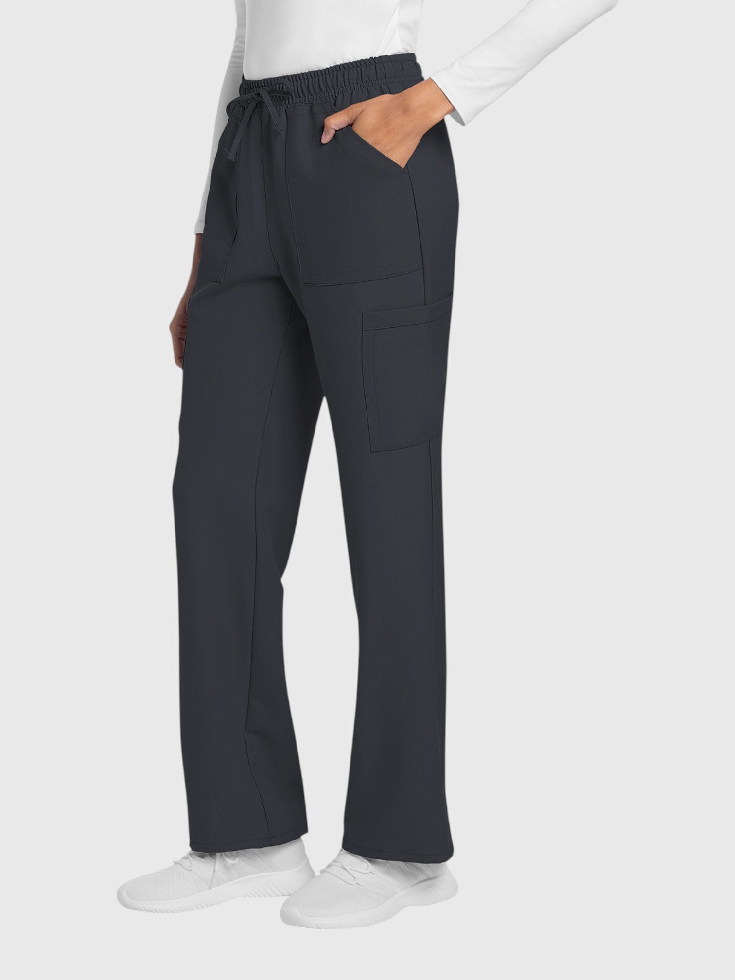 Straight Leg 4 Pocket Women’s Scrub Pant#Color_Pewter