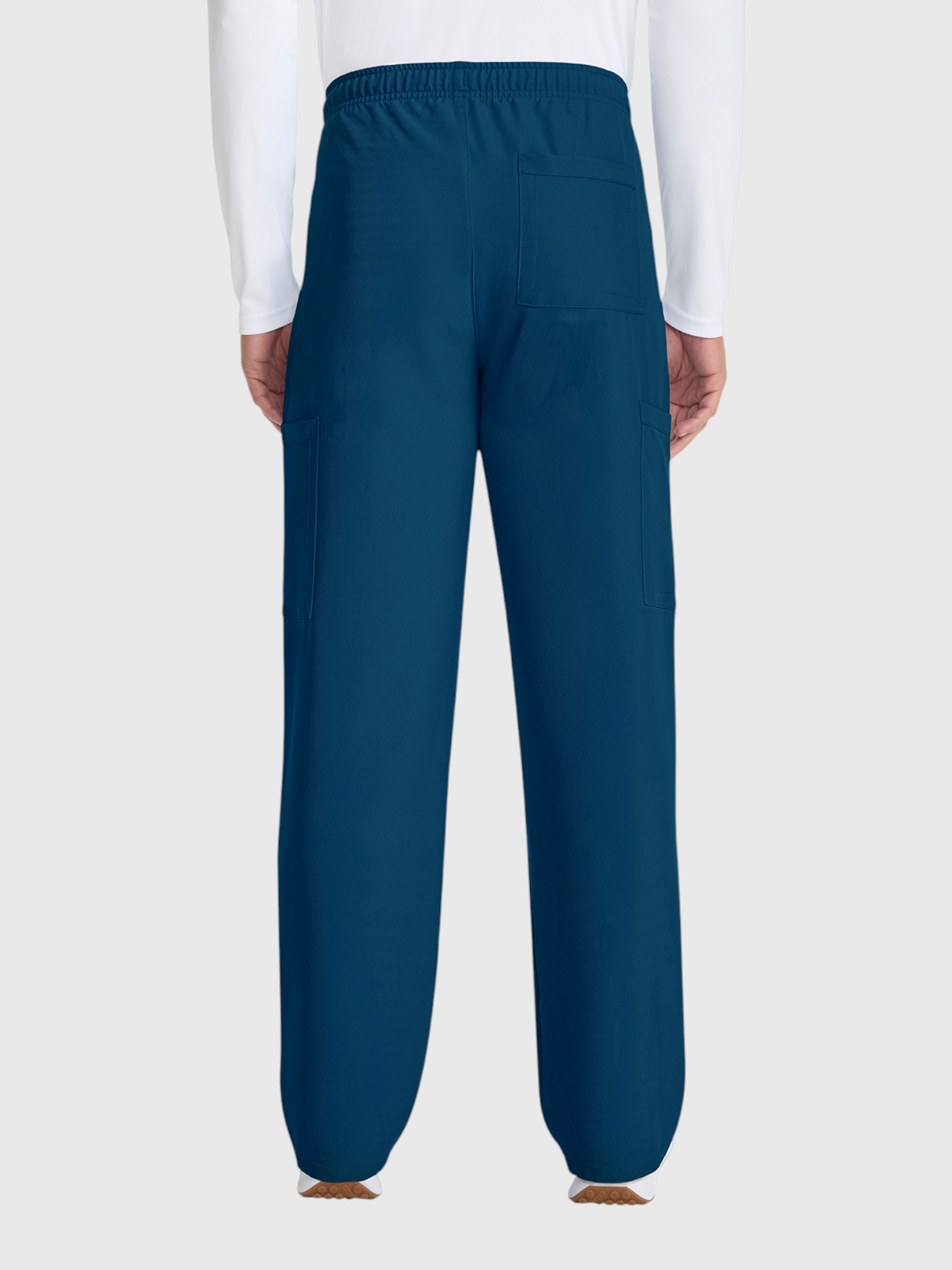 V-Neck Top | Straight Leg Pant 5 Pocket Unisex Scrub Set#Color_Caribbean Blue