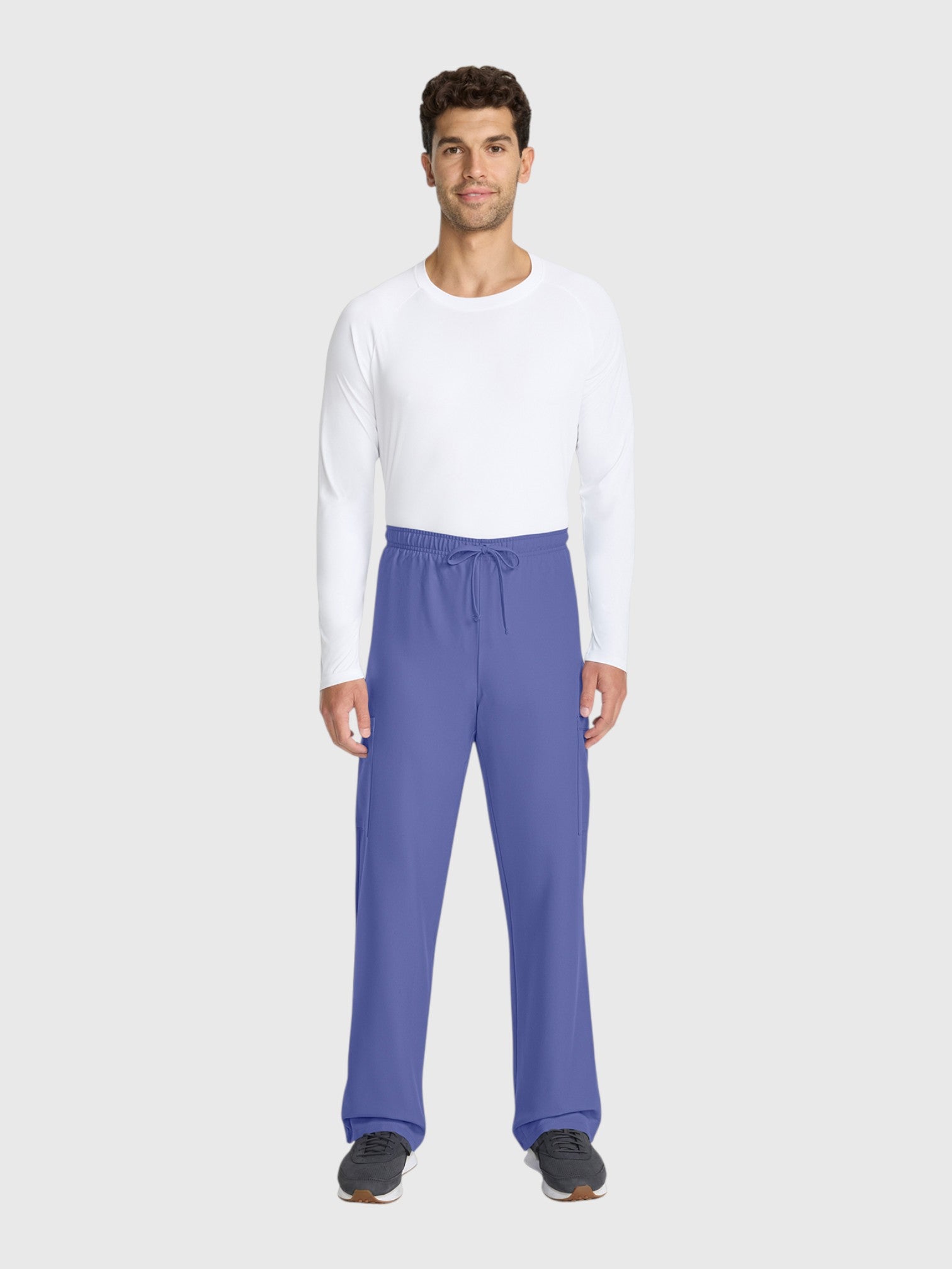 Straight Leg 3 Pocket Unisex Scrub Pant#Color_Ceil Blue
