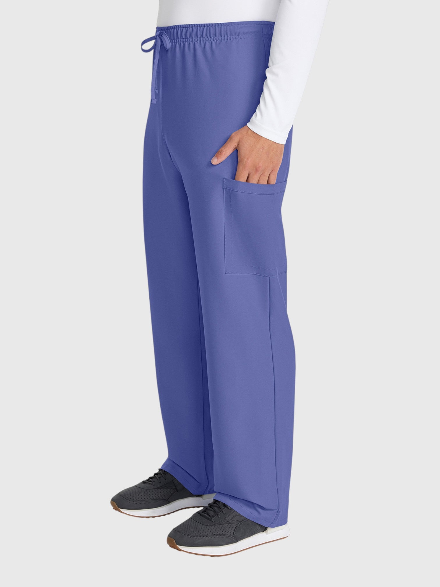 Straight Leg 3 Pocket Unisex Scrub Pant#Color_Ceil Blue