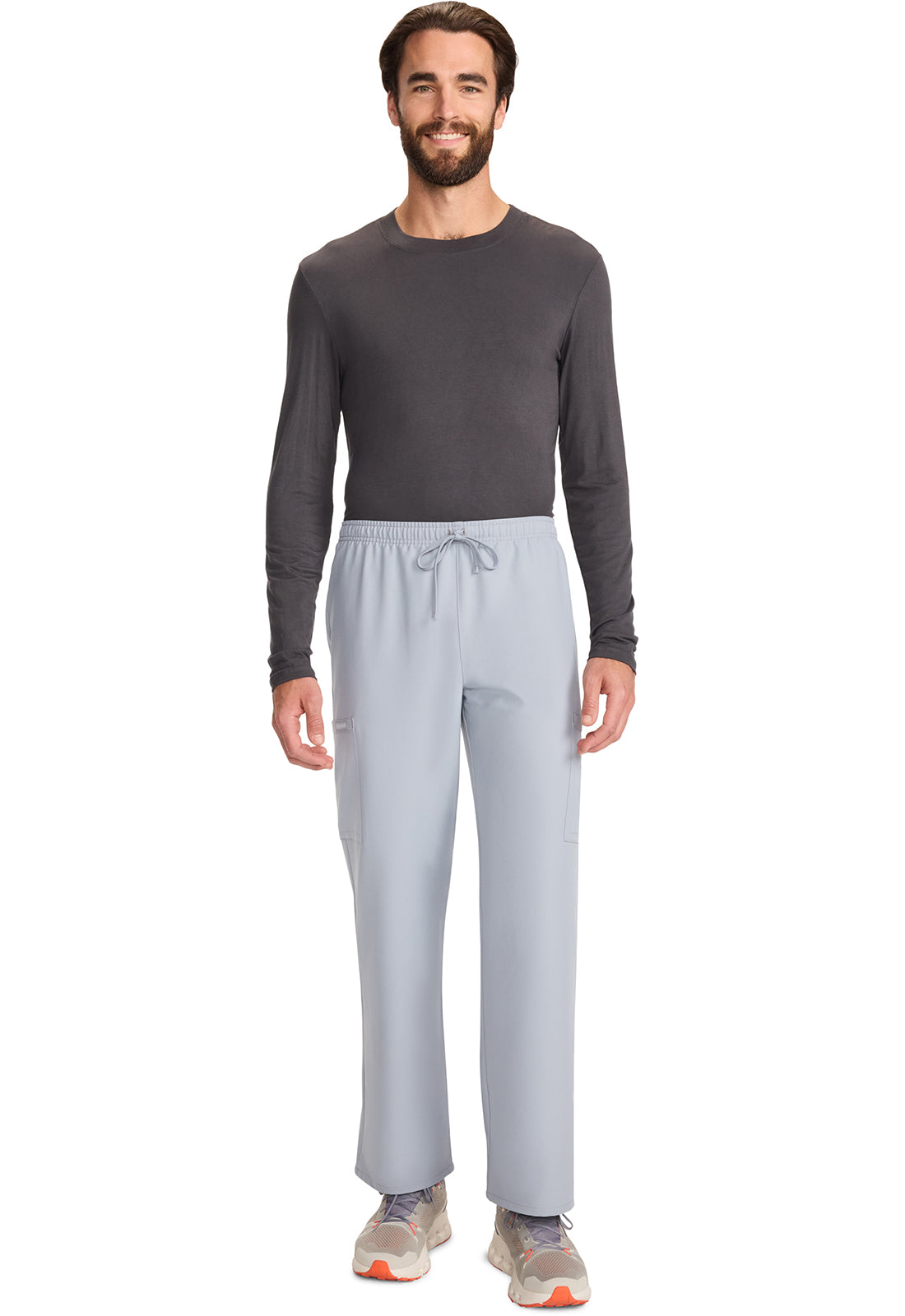 Straight Leg 3 Pocket Unisex Scrub Pant#color_Grey