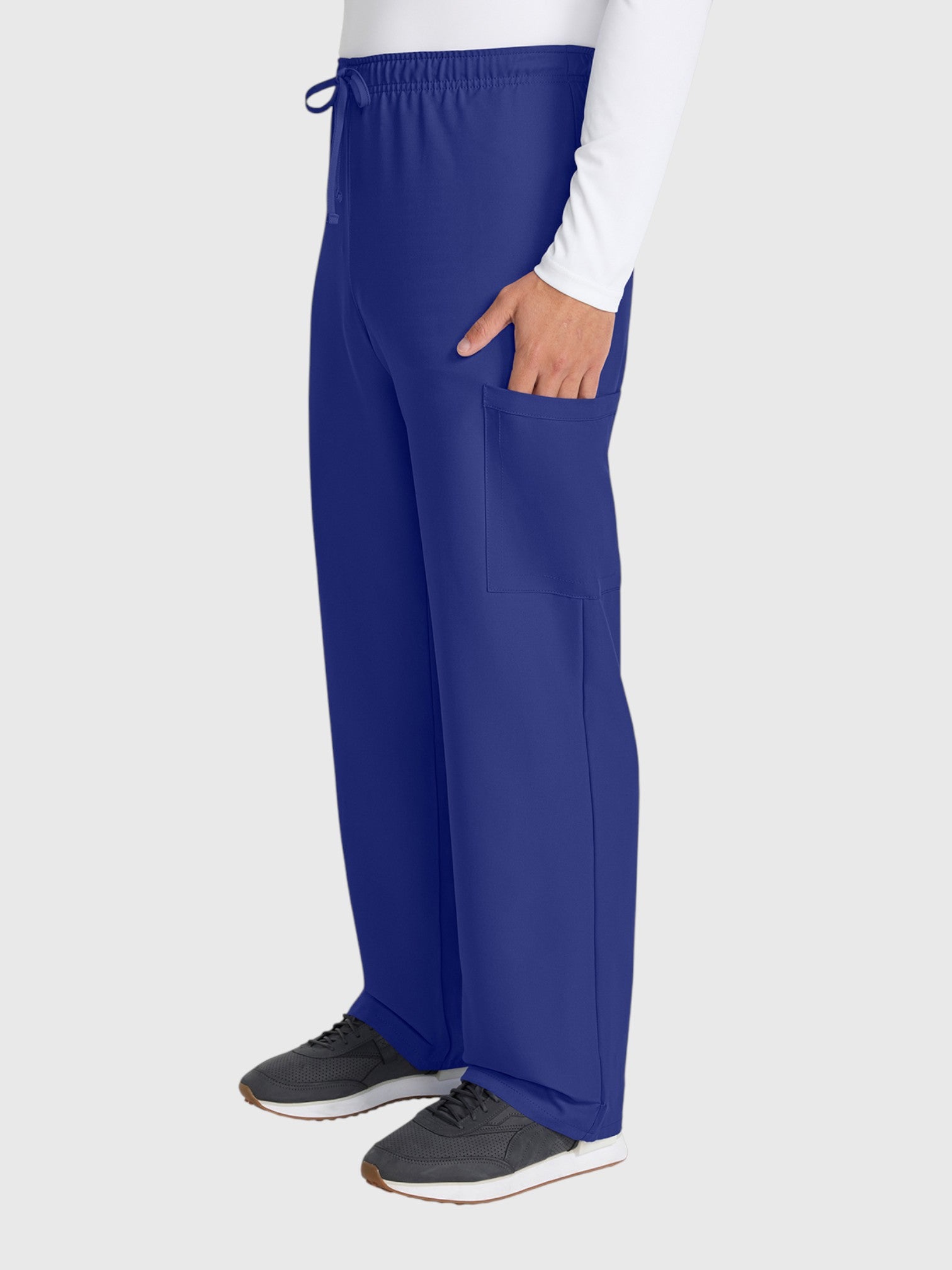 Straight Leg 3 Pocket Unisex Scrub Pant#Color_Navy Blue