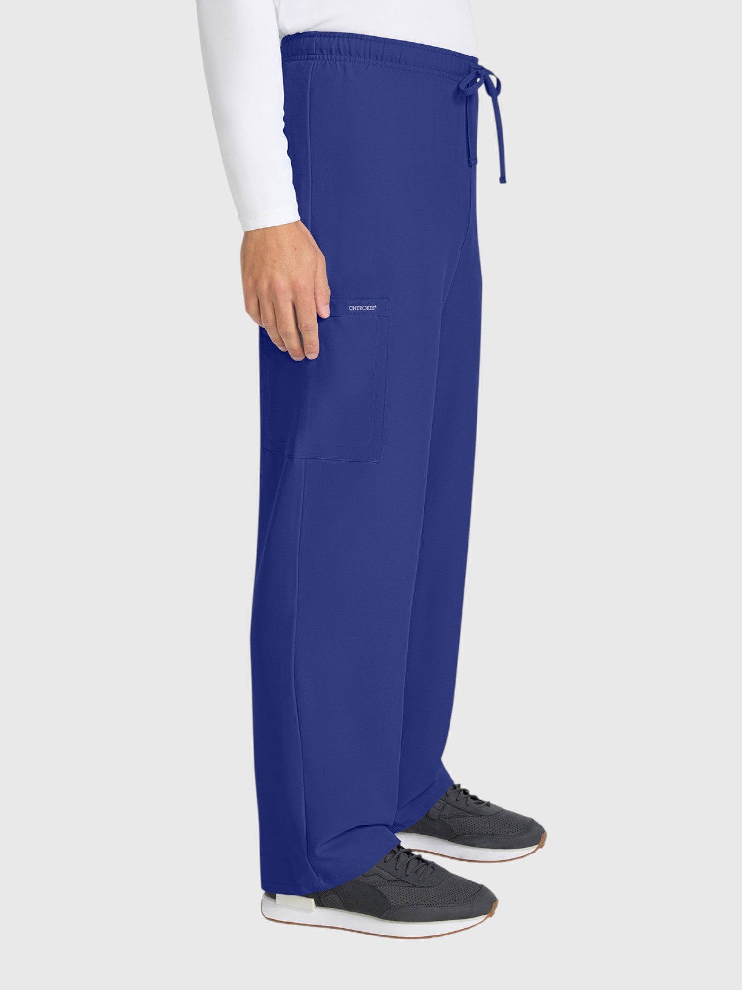 Straight Leg 3 Pocket Unisex Scrub Pant#Color_Navy Blue