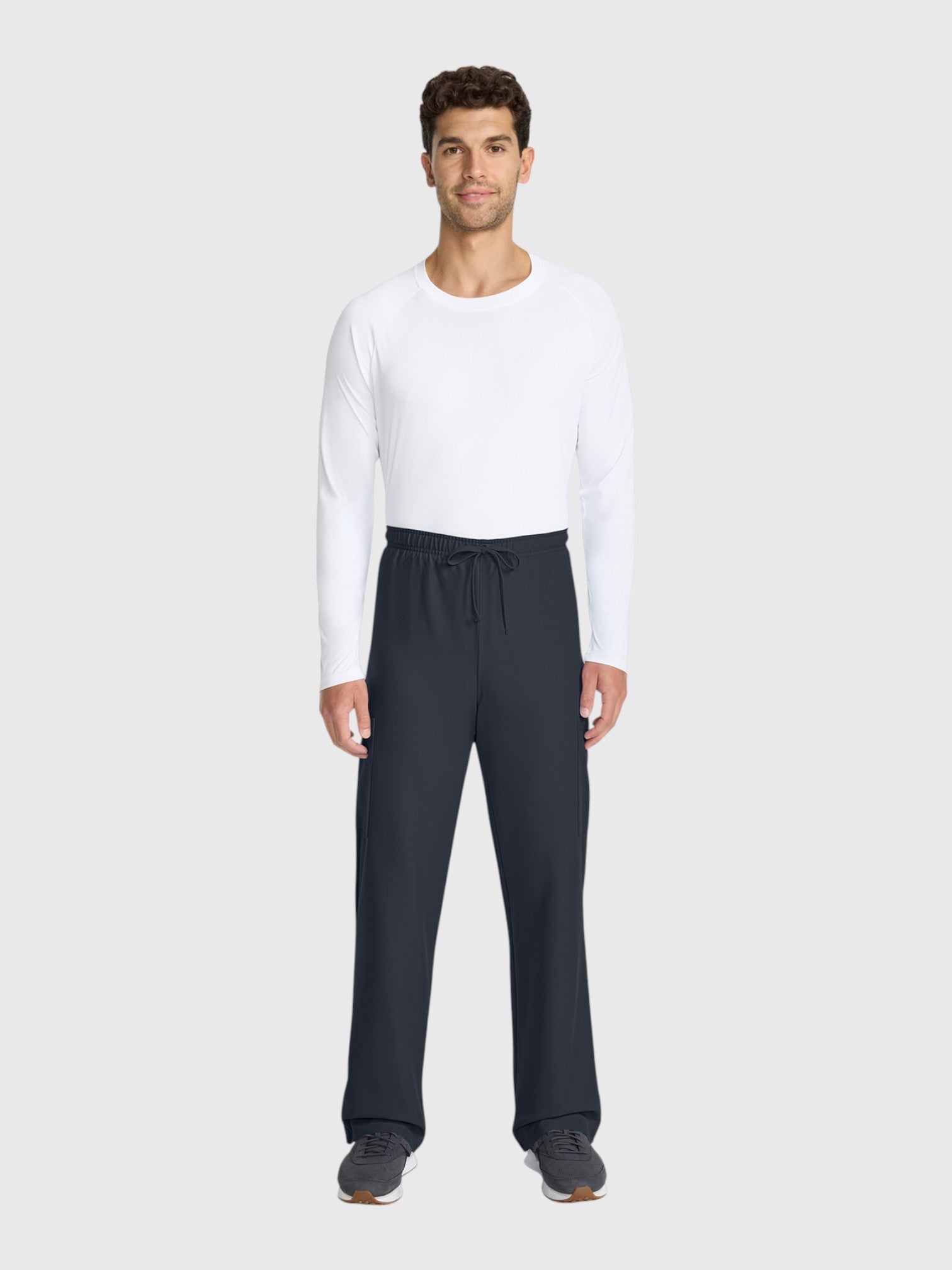 Straight Leg 3 Pocket Unisex Scrub Pant#Color_Pewter