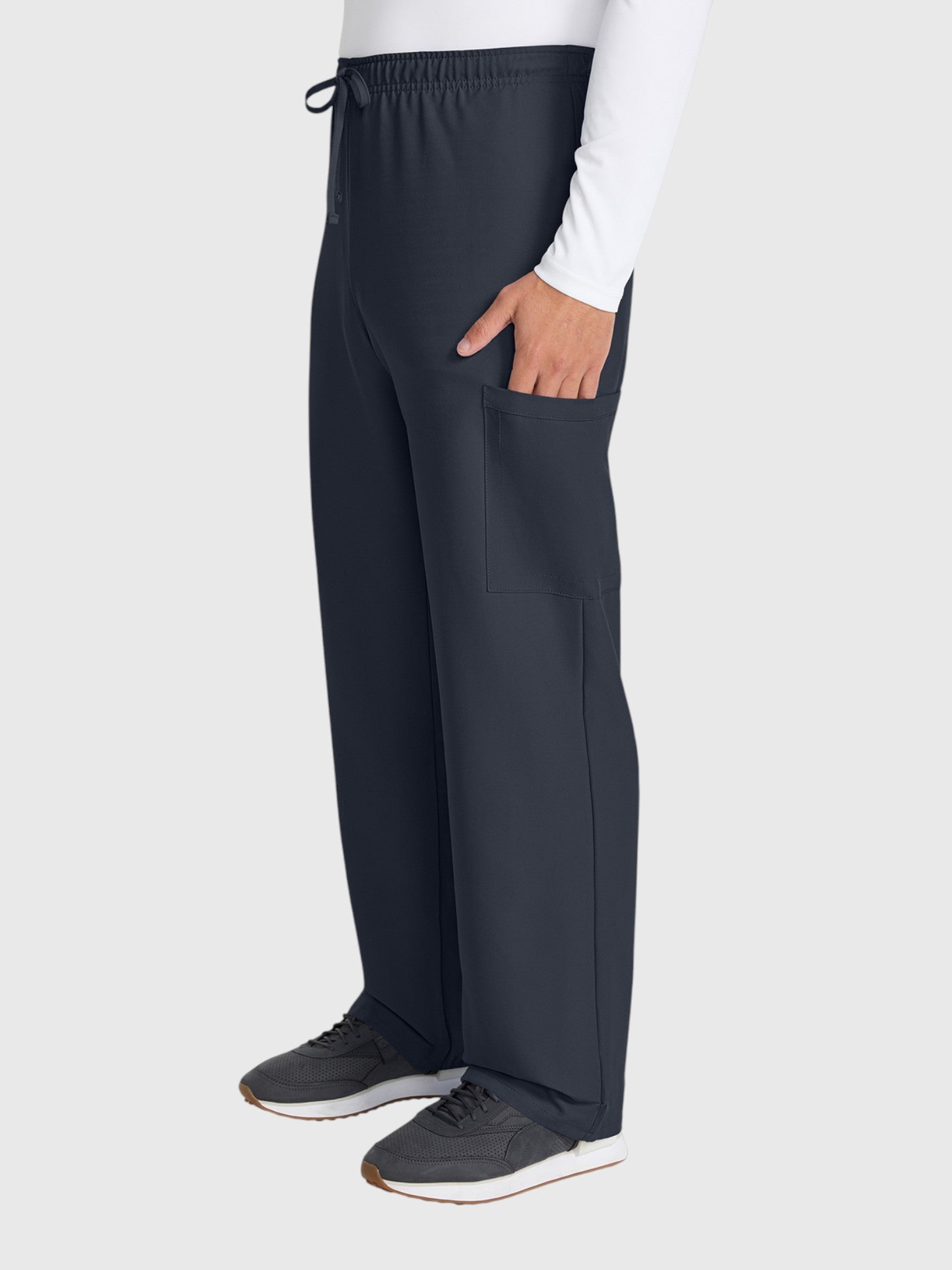 Straight Leg 3 Pocket Unisex Scrub Pant#Color_Pewter