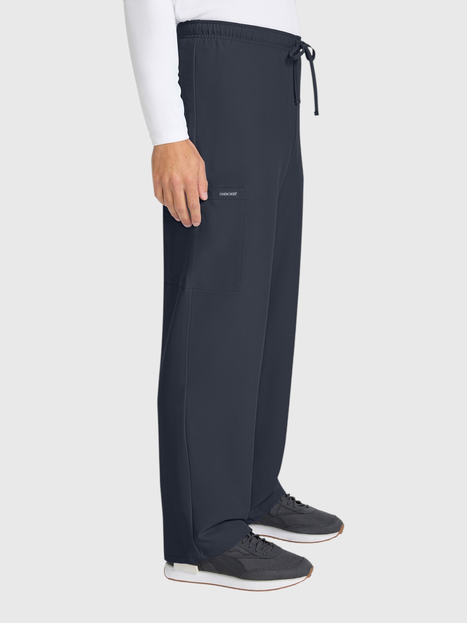 Straight Leg 3 Pocket Unisex Scrub Pant#Color_Pewter