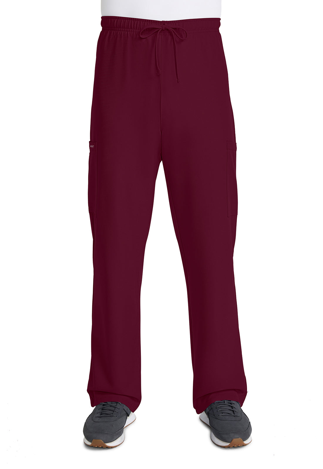 Straight Leg 3 Pocket Unisex Scrub Pant#color_Wine