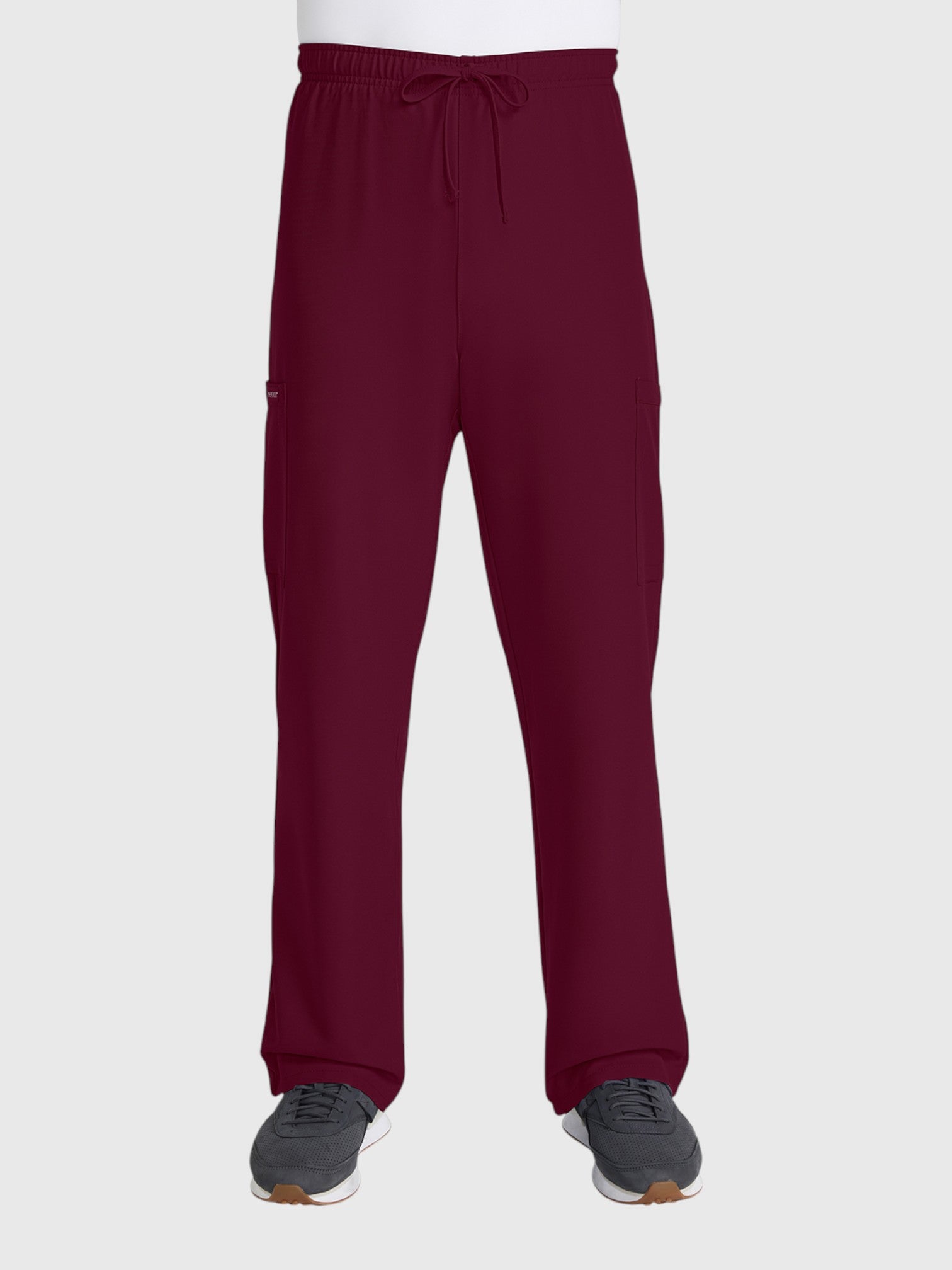 Straight Leg 3 Pocket Unisex Scrub Pant#Color_Wine
