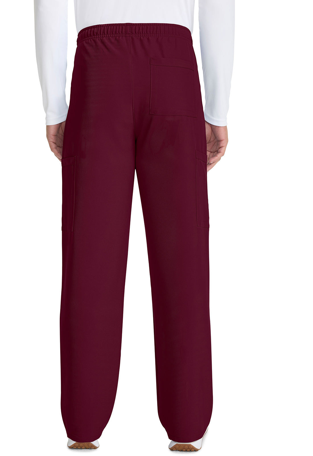 Straight Leg 3 Pocket Unisex Scrub Pant#color_Wine