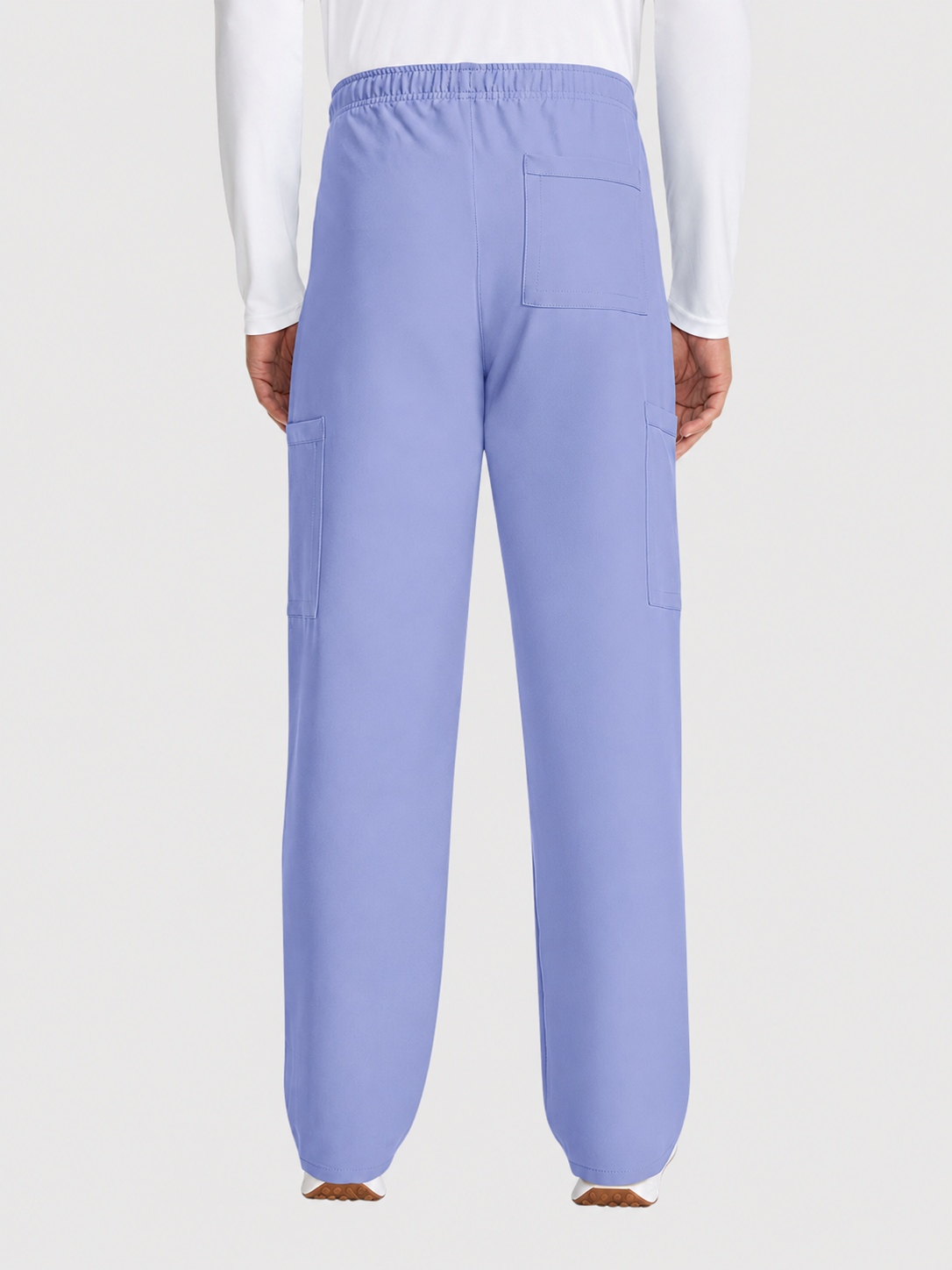 V-Neck Top | Straight Leg Pant 5 Pocket Unisex Scrub Set#Color_Ceil Blue