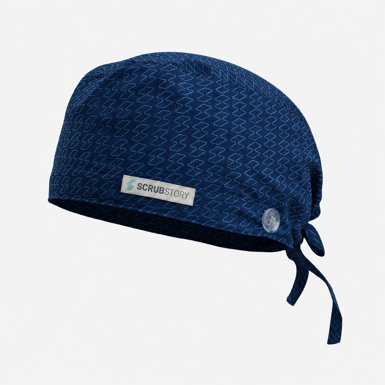 Pattern Halo Scrub Cap#Color_Air Blue