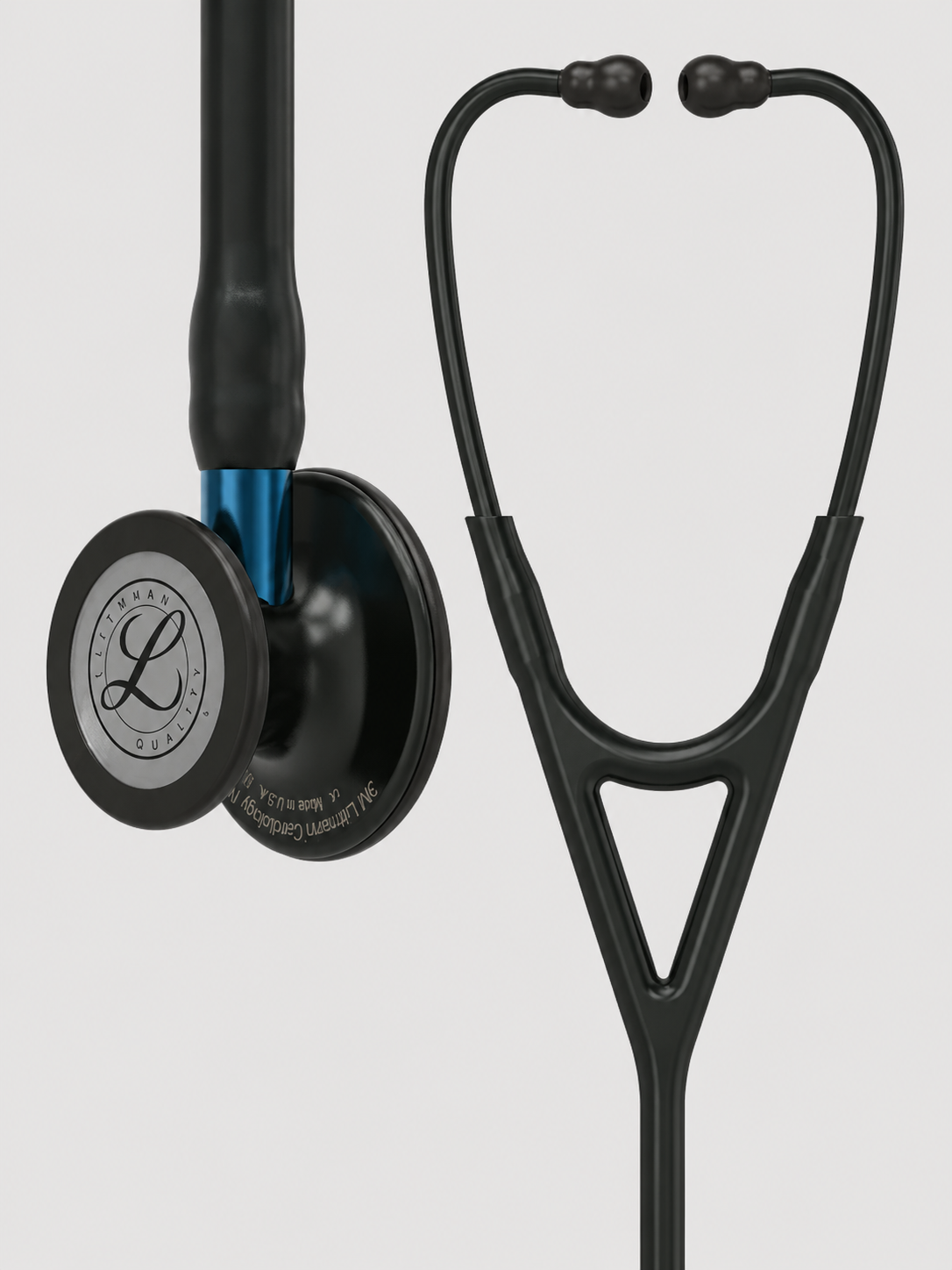 Cardiology IV 6201 with Black Finish Chestpiece, Black Tube and Blue Stem