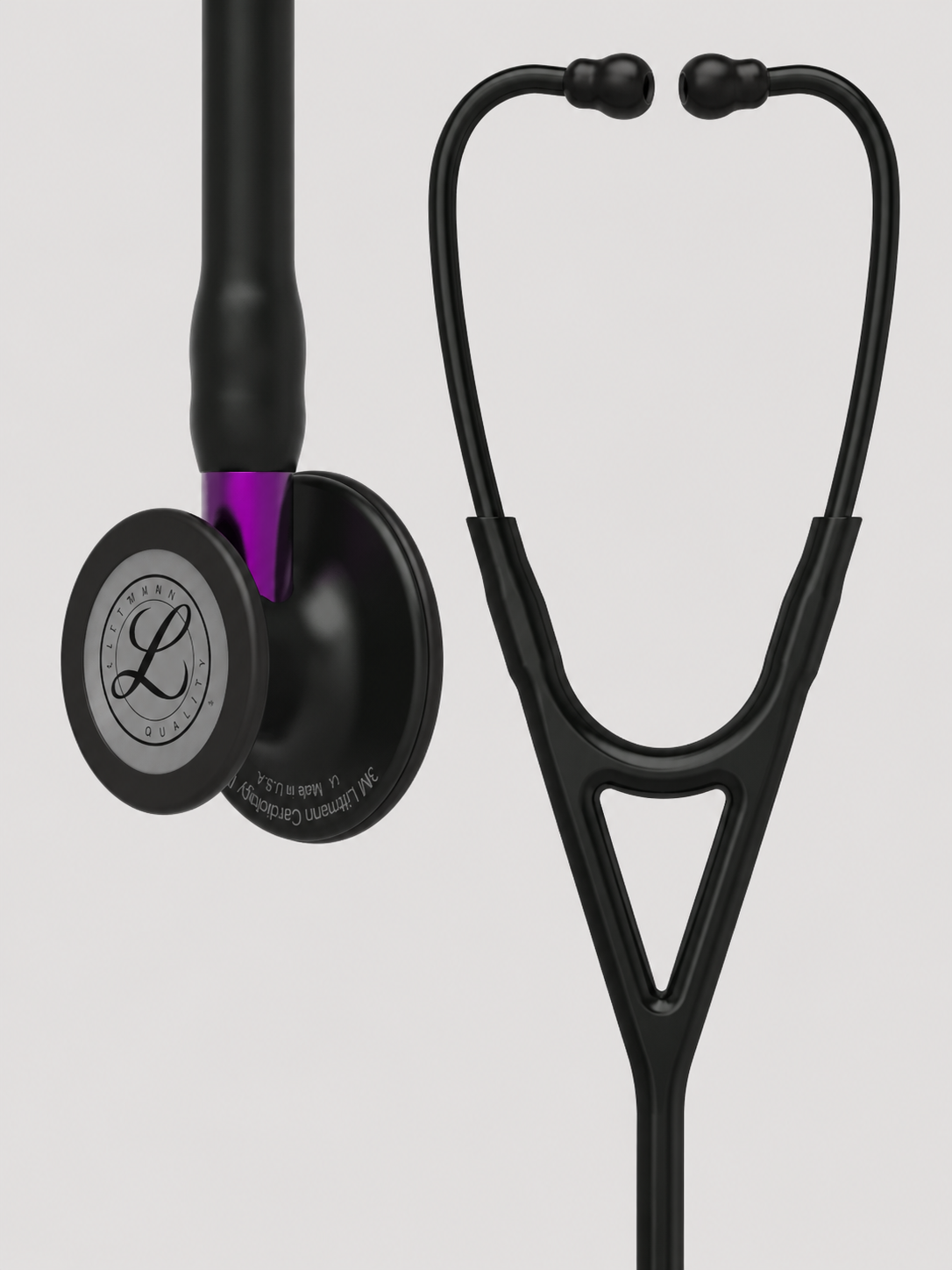 Cardiology IV 6203 with Black Finish Chestpiece, Black Tube and Violet Stem