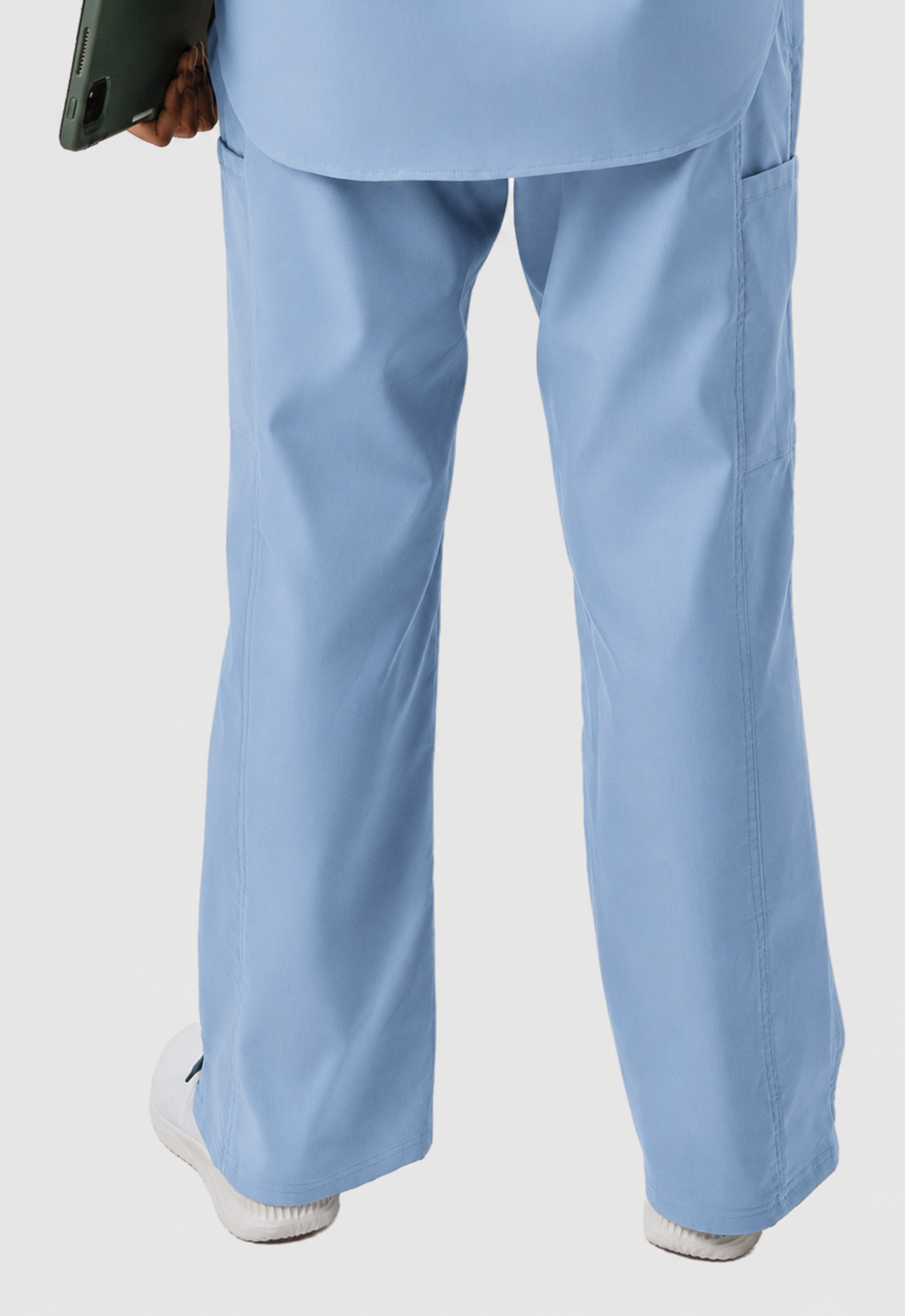 Wide Leg 5 Pockets Women's Scrub Pant#Color_Ceil Blue