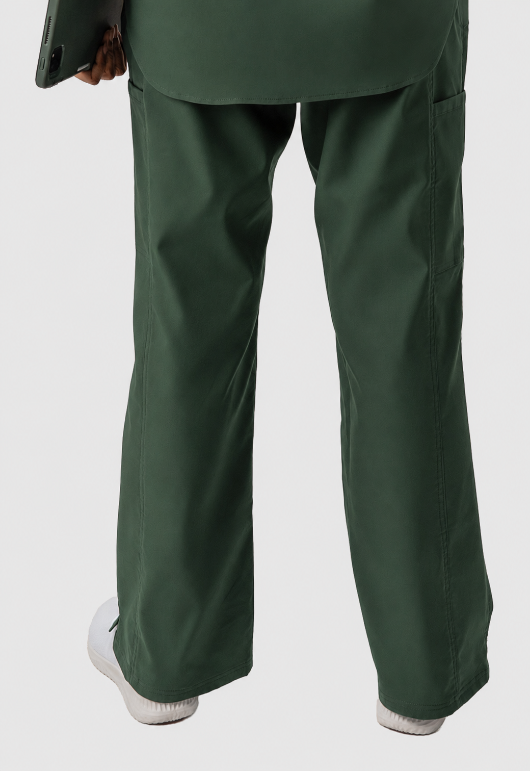 Wide Leg 5 Pockets Women's Scrub Pant#Color_Forest Green