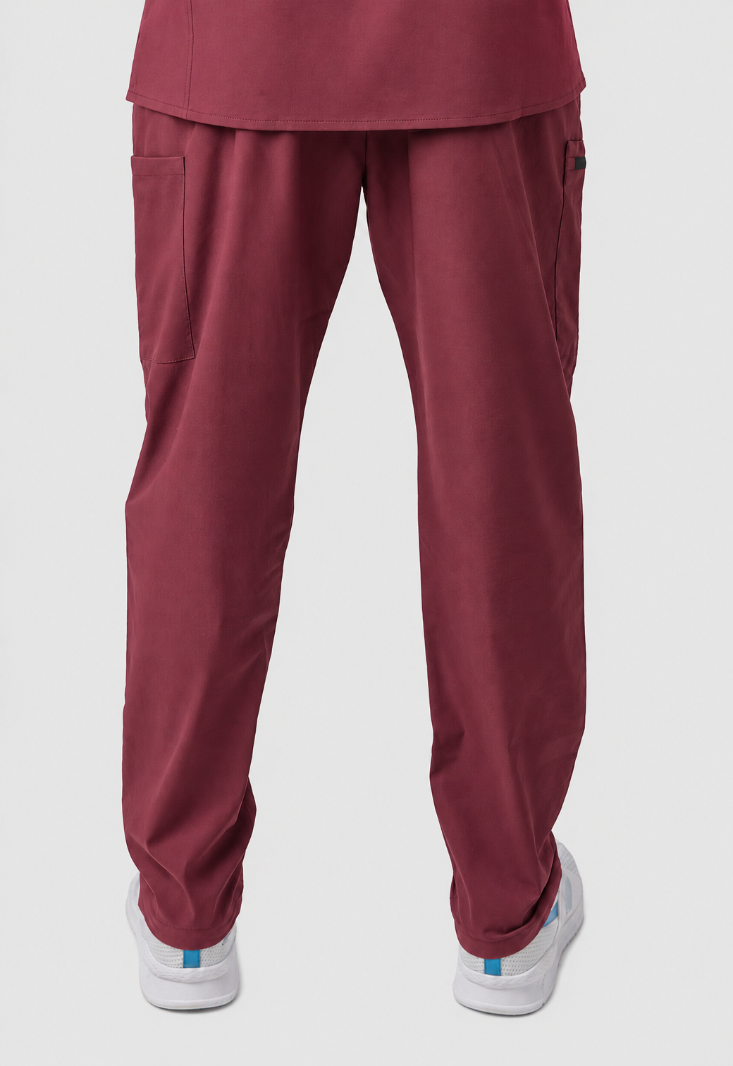 Straight 4 Pockets Men's Cotton Scrub Pant#Color_Royal Plum