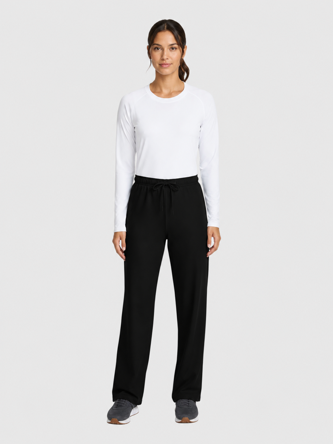 Straight Leg 3 Pocket Unisex Scrub Pant#Color_Black