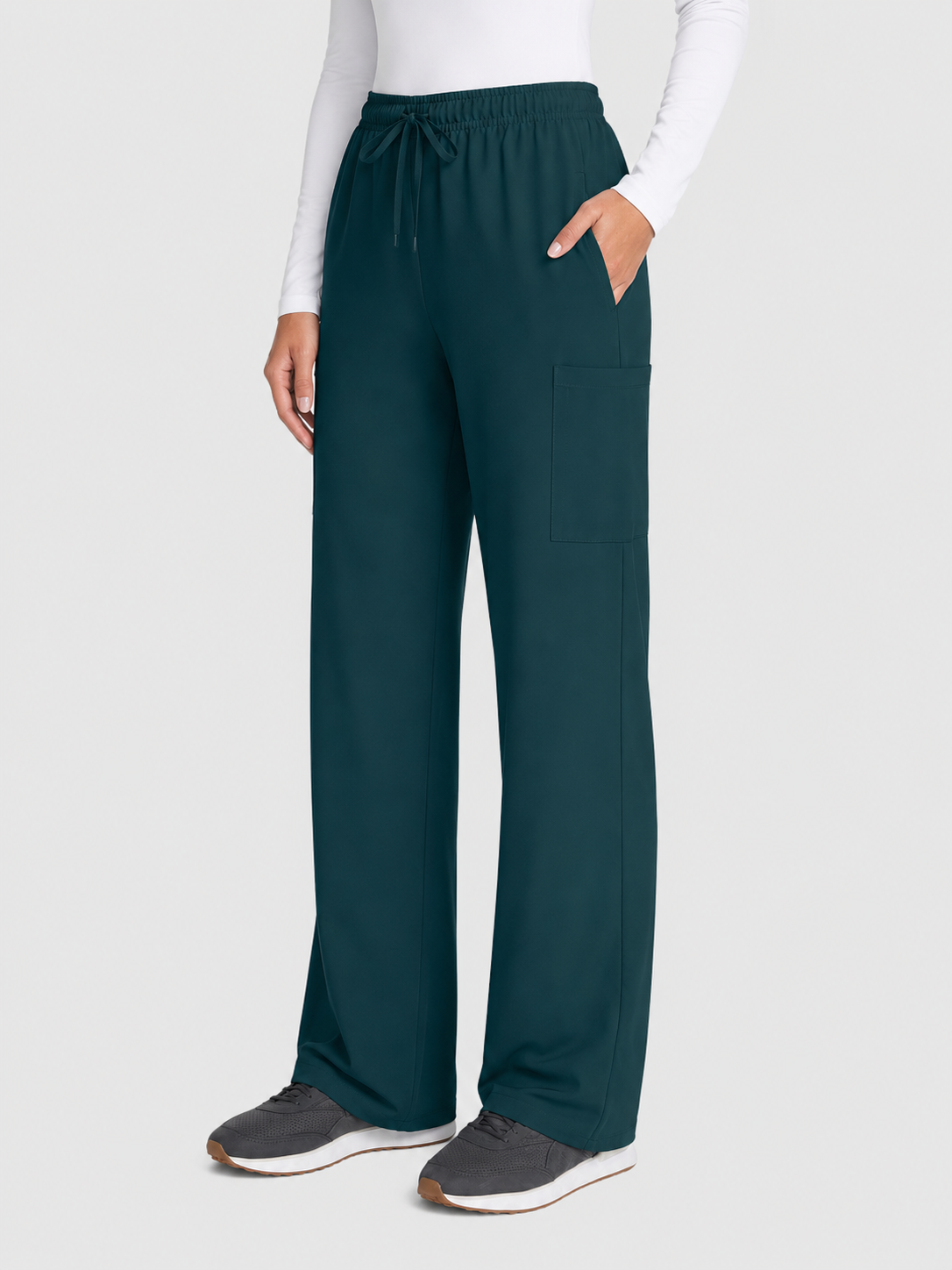 Straight Leg 3 Pocket Unisex Scrub Pant#Color_Caribbean Blue