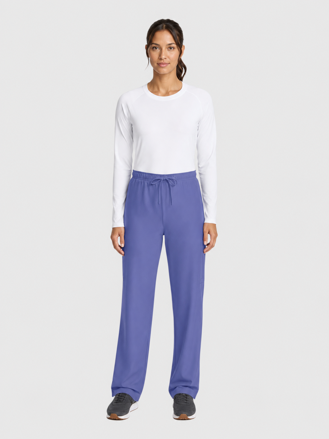Straight Leg 3 Pocket Unisex Scrub Pant#Color_Ceil Blue