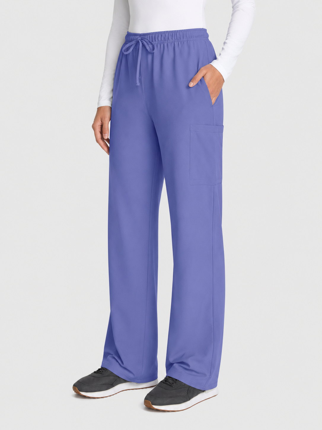 Straight Leg 3 Pocket Unisex Scrub Pant#Color_Ceil Blue