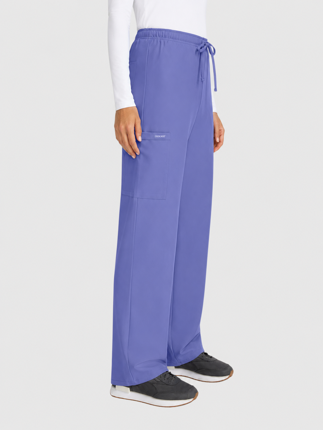 Straight Leg 3 Pocket Unisex Scrub Pant#Color_Ceil Blue