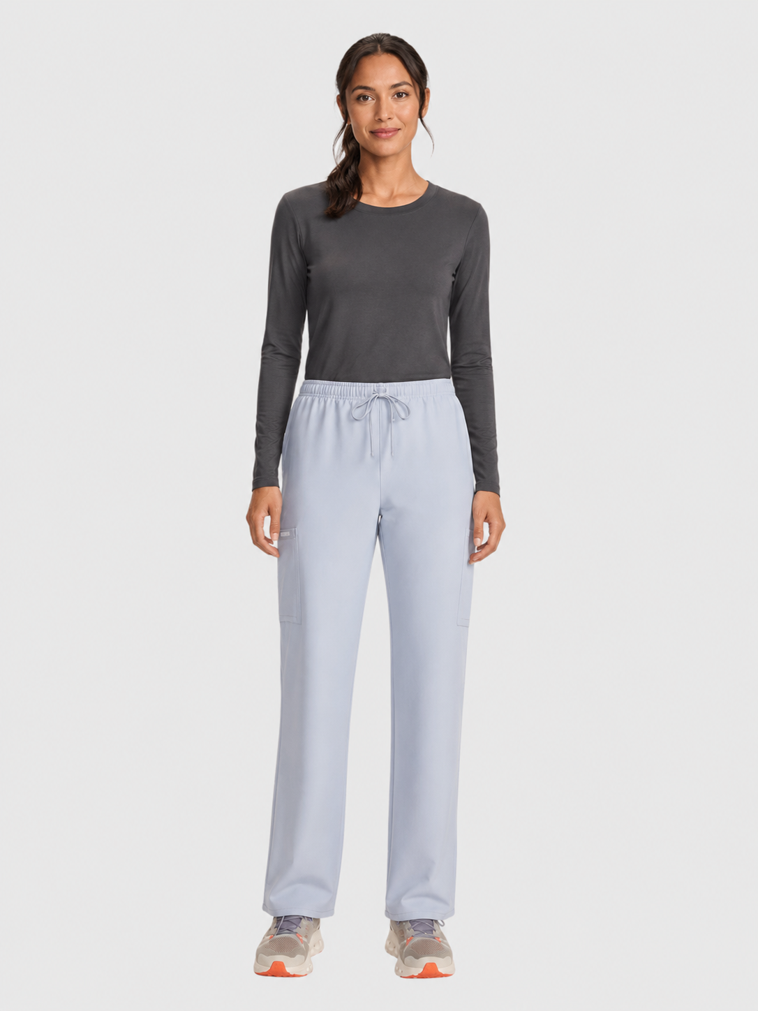 Straight Leg 3 Pocket Unisex Scrub Pant#Color_Grey