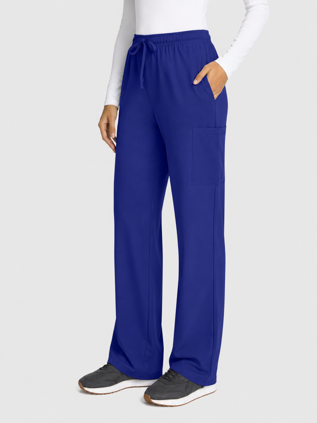 Straight Leg 3 Pocket Unisex Scrub Pant#Color_Navy Blue