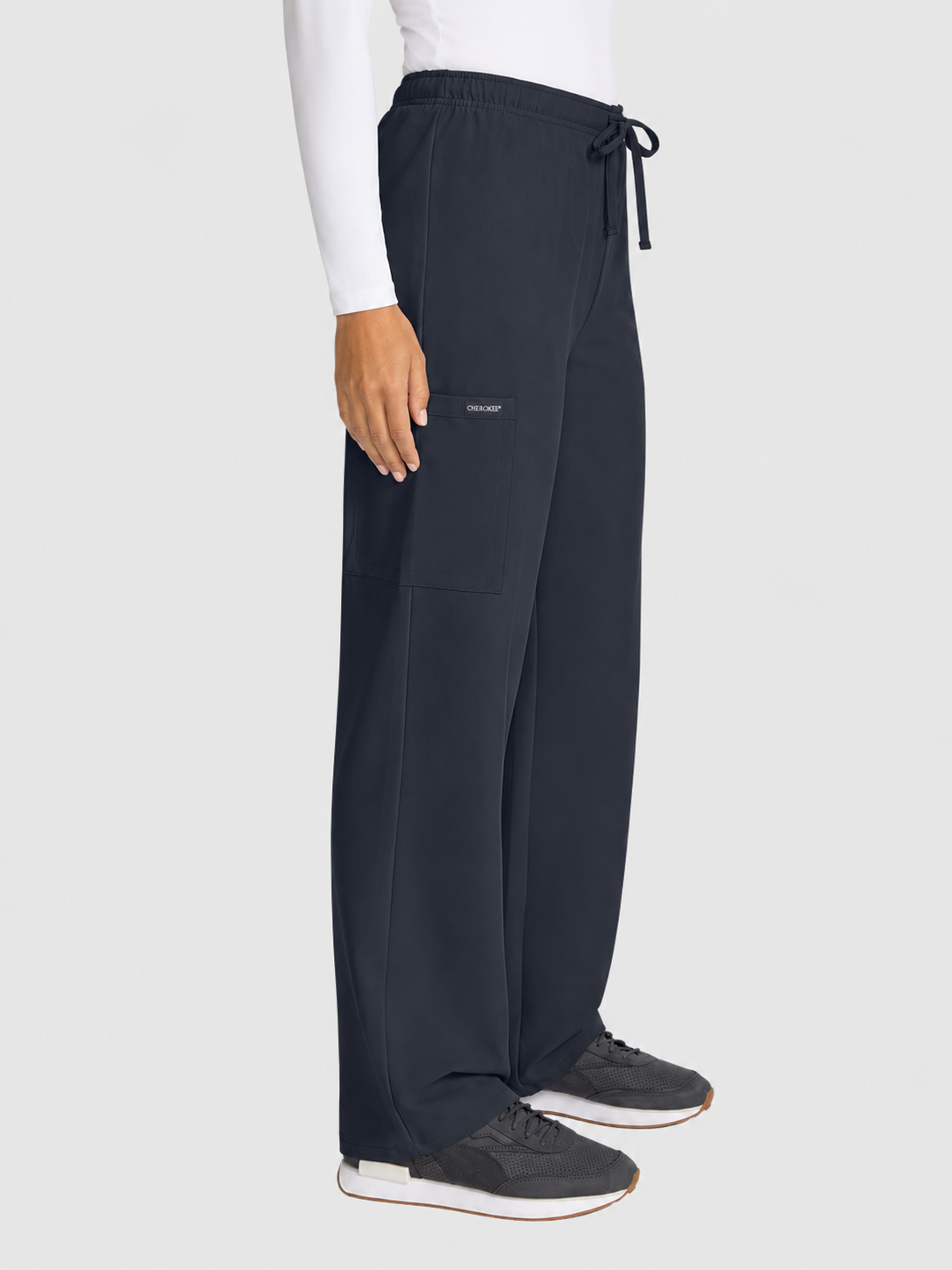 Straight Leg 3 Pocket Unisex Scrub Pant#Color_Pewter