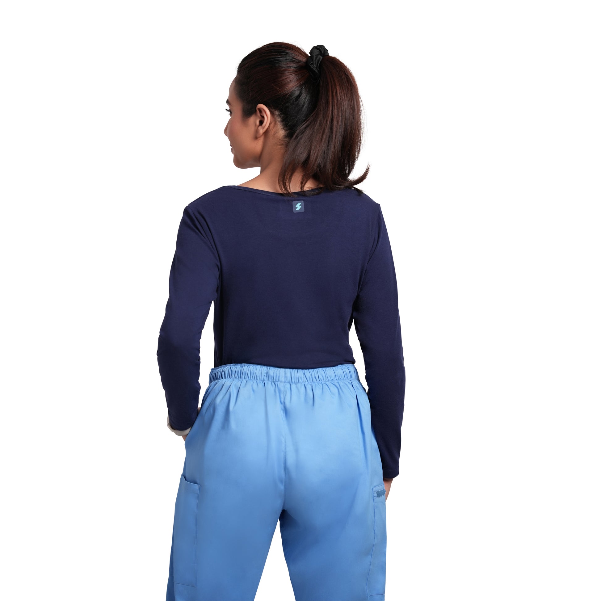 Scrubstory CloudFresh Women Full Sleeve Underscrub#Color_Blue